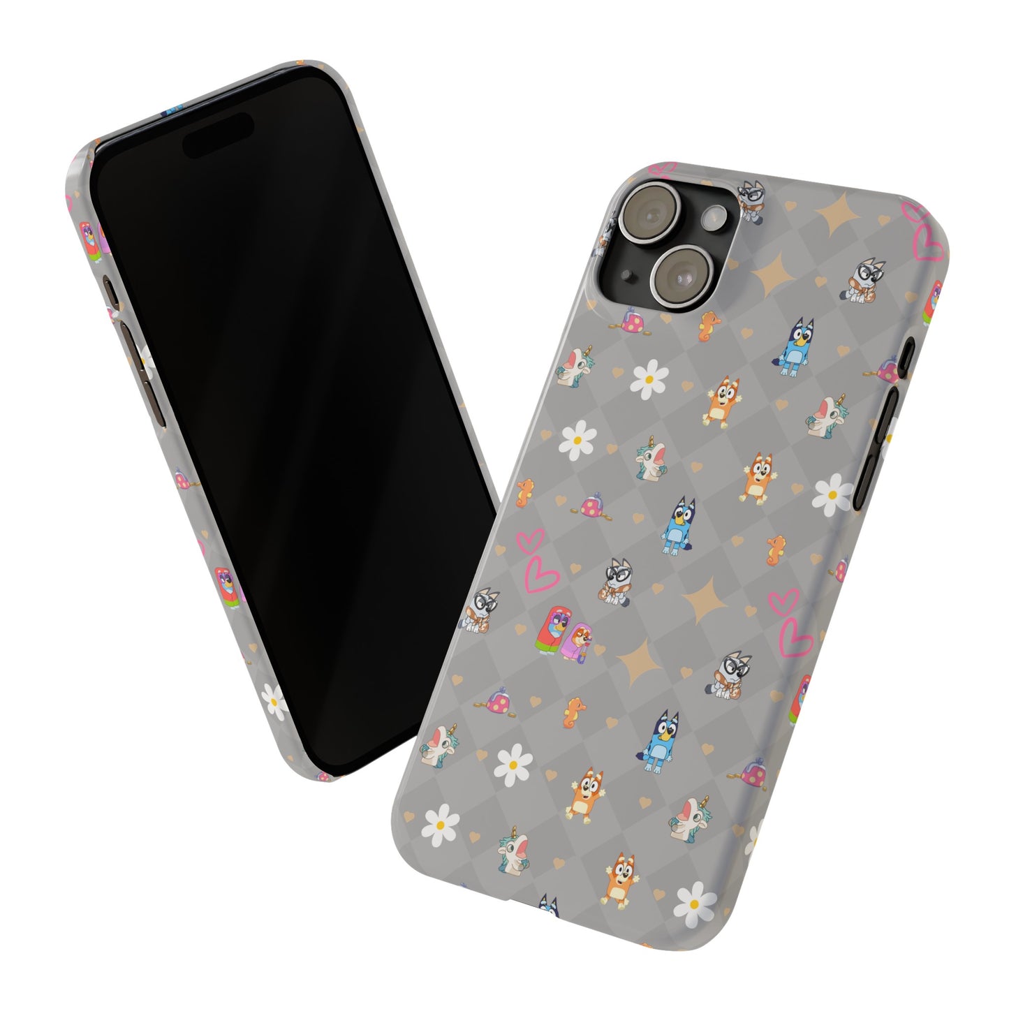 Classic Chicc Bluey and Bingo Phonecase, iPhone Bluey Characters, Muffin Grannies Unicorse Phone Case