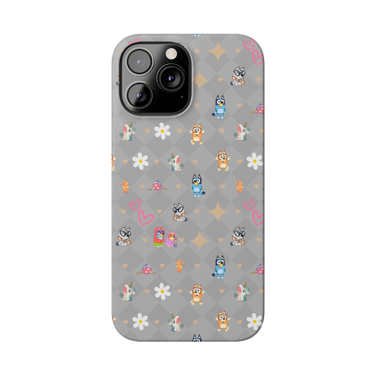 Classic Chicc Bluey and Bingo Phonecase, iPhone Bluey Characters, Muffin Grannies Unicorse Phone Case