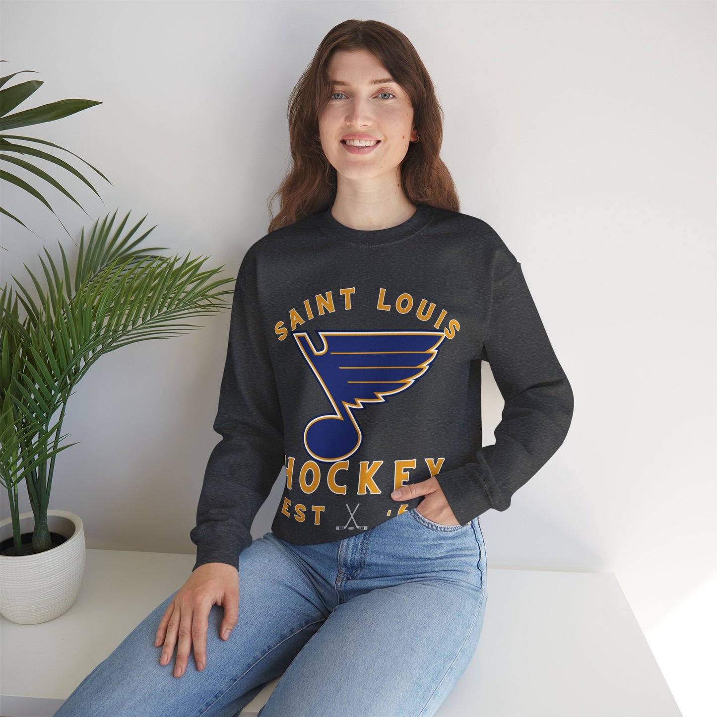 Blues Sweatshirt, Saint Louis Hockey Shirt, Blues Retro Hockey Sweatshirt, Throwback Saint Louis Gear, NHL Hoodie