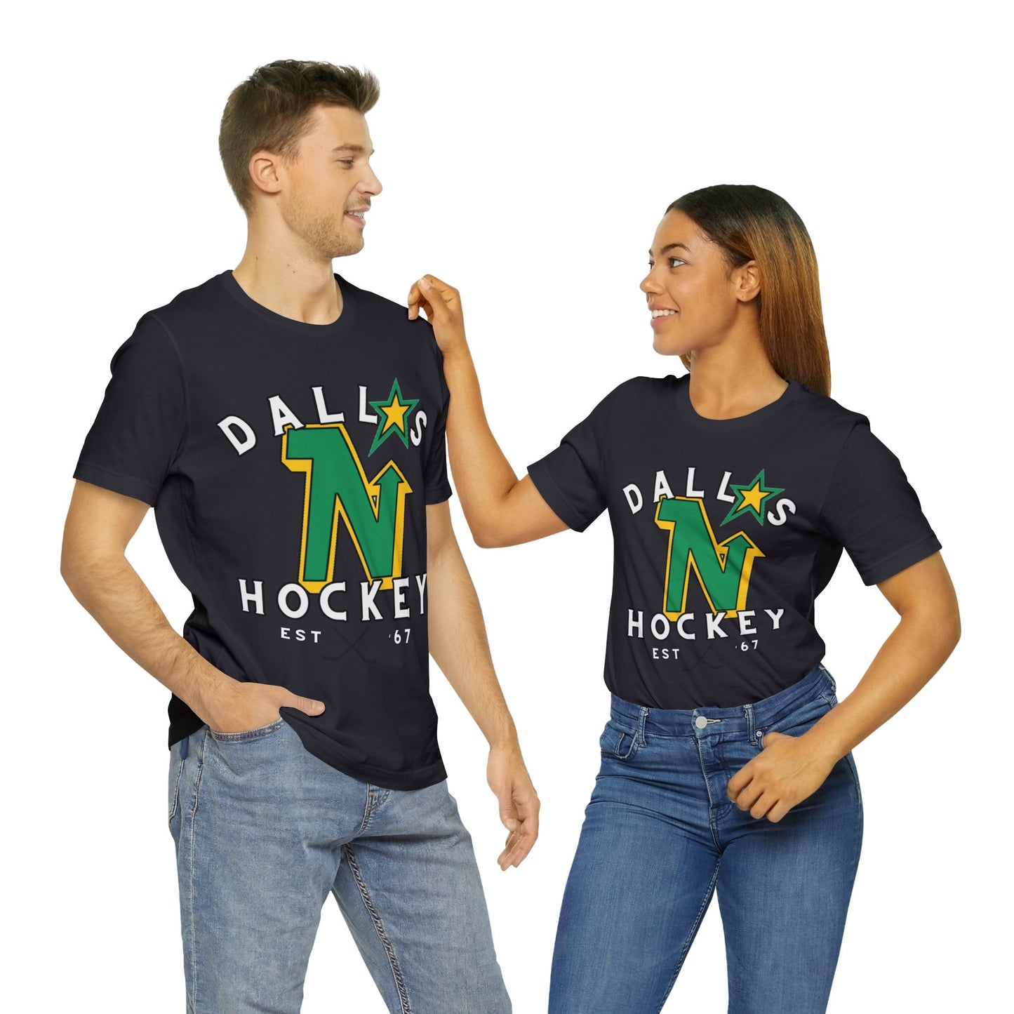 Throwback Dallas Stars Tee - Dallas Hockey Jersey Tshirt - Retro Dallas Hockey Tee - Ice Hockey- Vintage Dallas Tee Playoff Gear