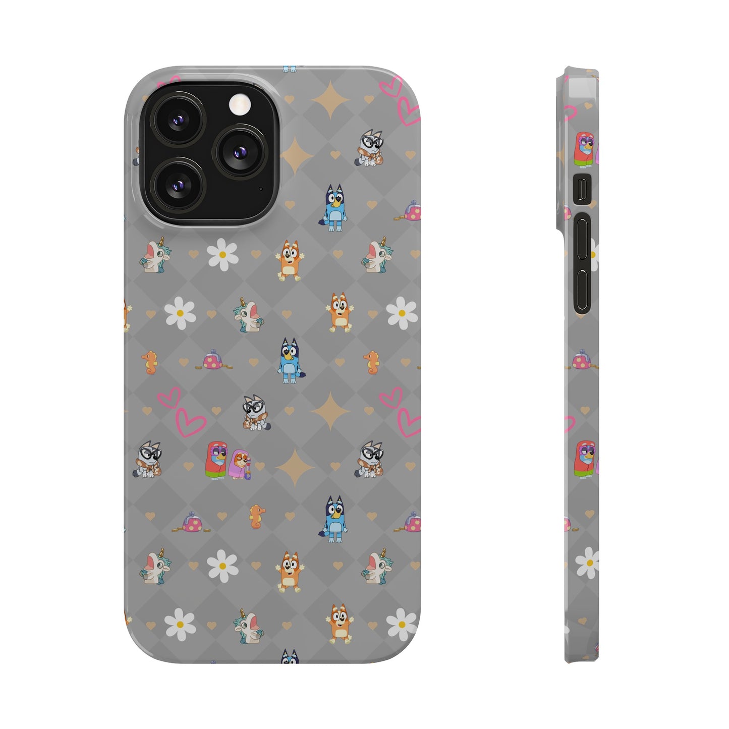 Classic Chicc Bluey and Bingo Phonecase, iPhone Bluey Characters, Muffin Grannies Unicorse Phone Case