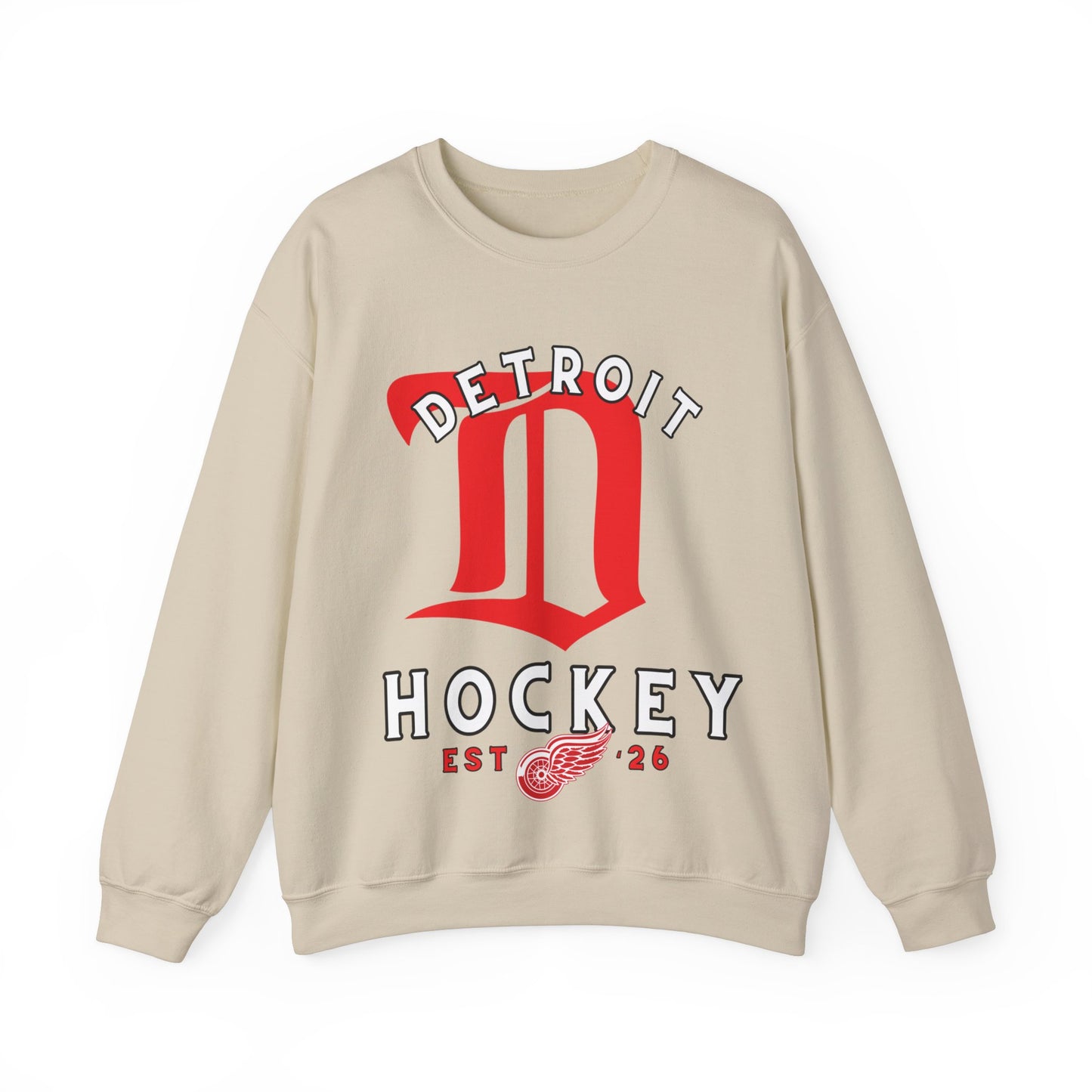 Detroit Red Wings Hockey Sweatshirt, Detroit Hockey Shirt, Red Wings Retro Hockey Sweatshirt, Detroit Fan Gear, NHL Hoodie