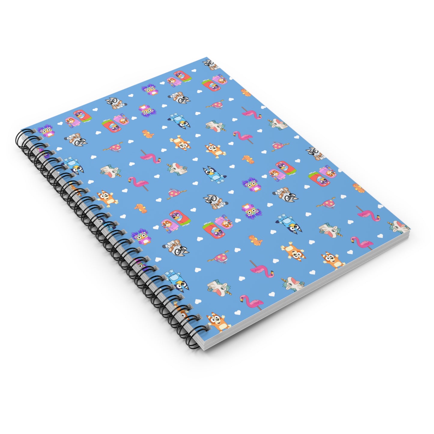 Rita and Janet Bluey and Bingo Back To School, Janet and Rita School Supply, Bluey Themed Spiral Notebook - Ruled Line