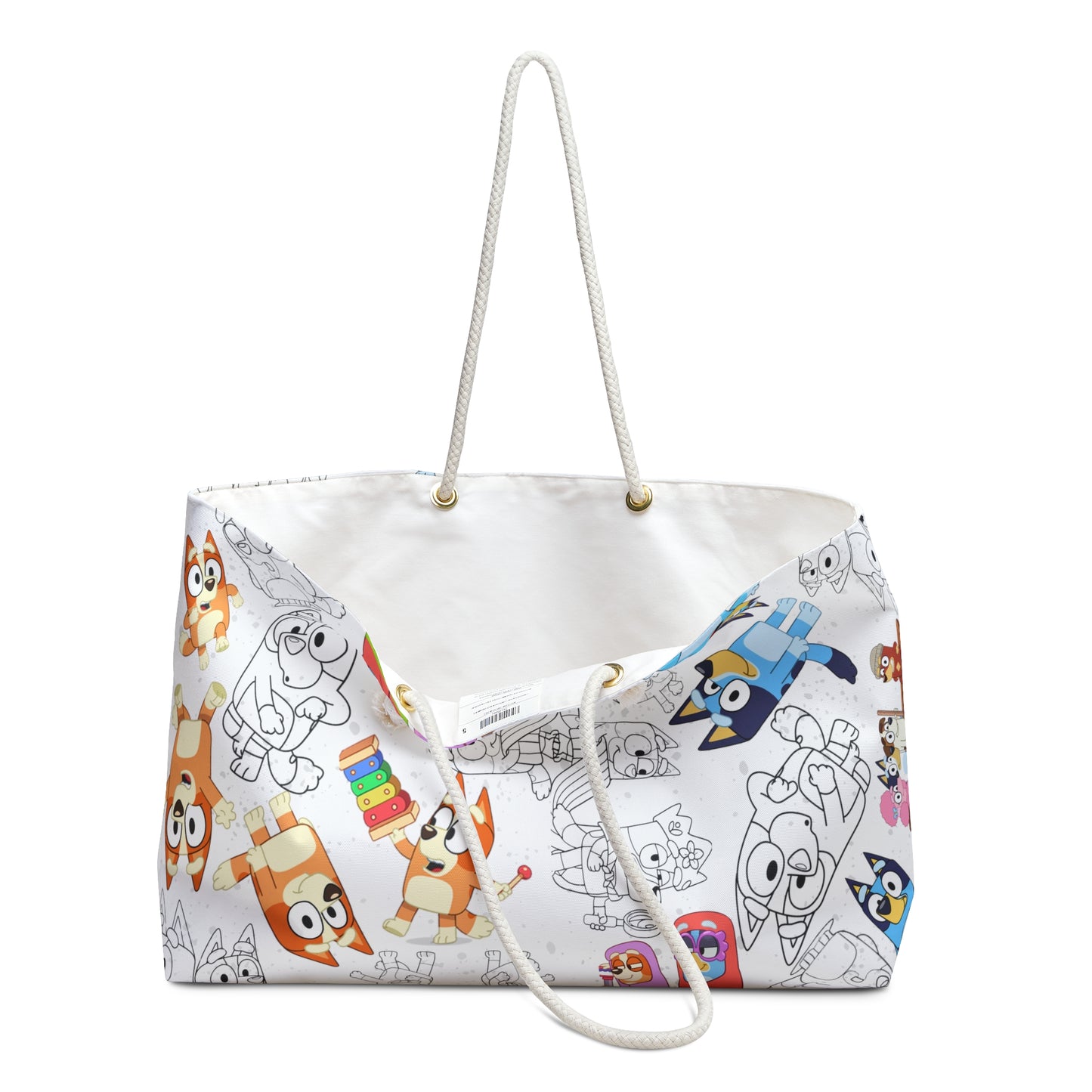 Copy of Bluey Weekender Bag, Bluey and Bingo Themed Tote, Bluey Bag, Bingo Overnighter, Bingo and Bluey Shoulder Bag