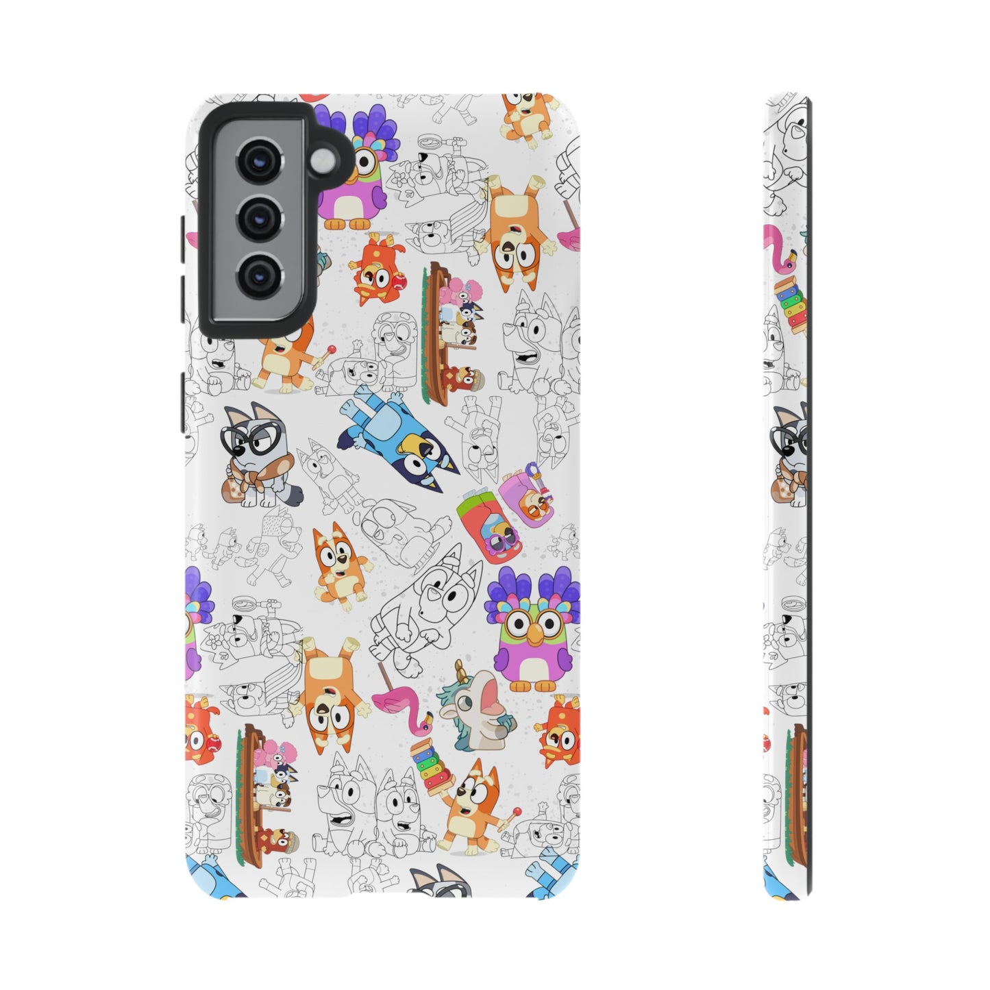 Bluey Muffin Bingo Phone Case Android Janet and Rita Grannies Grouchy Granny Unicorse