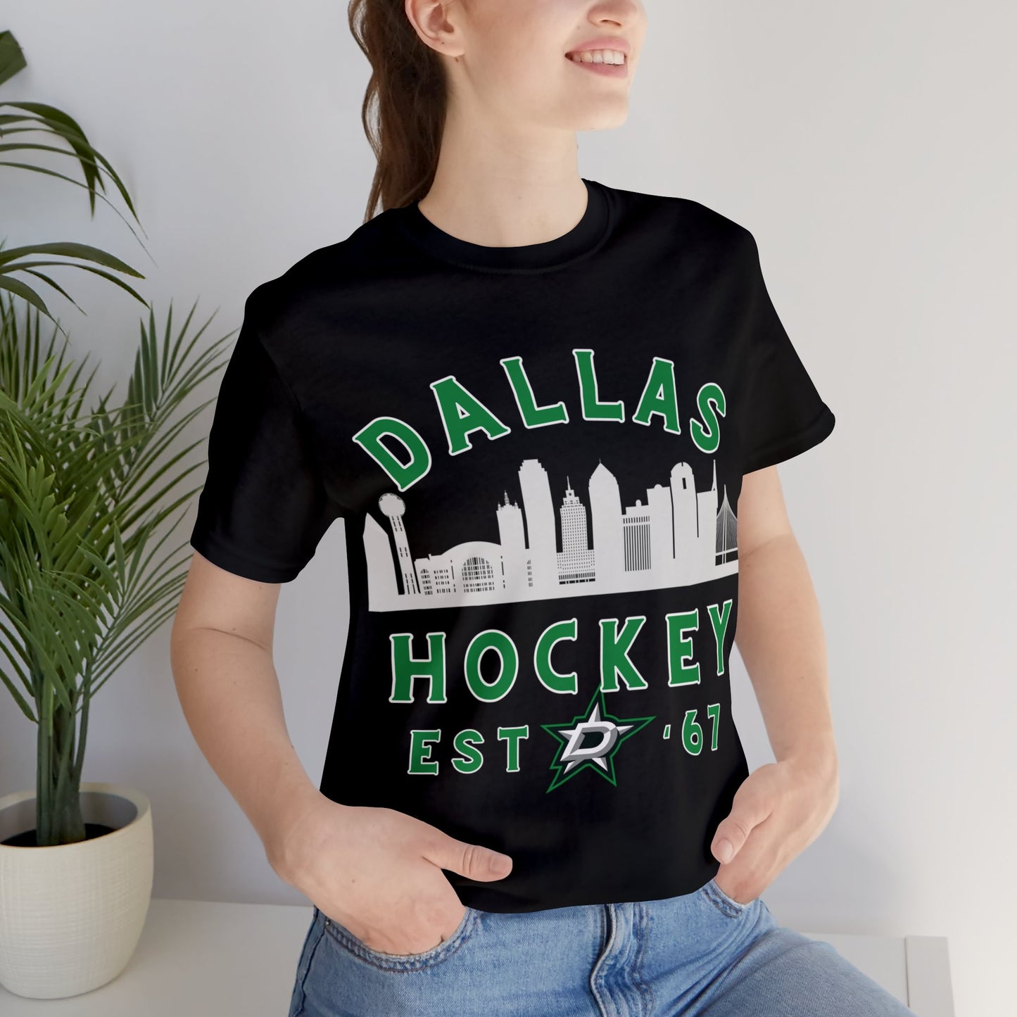 Dallas Stars Tee - Dallas Hockey Jersey Tshirt - Retro Dallas Hockey Tee - Ice Hockey- Vintage Dallas Tee Playoff Gear