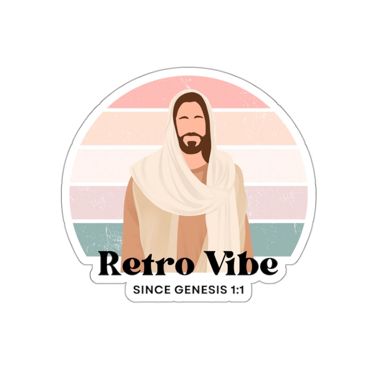 Jesus Retro Vibe Sticker