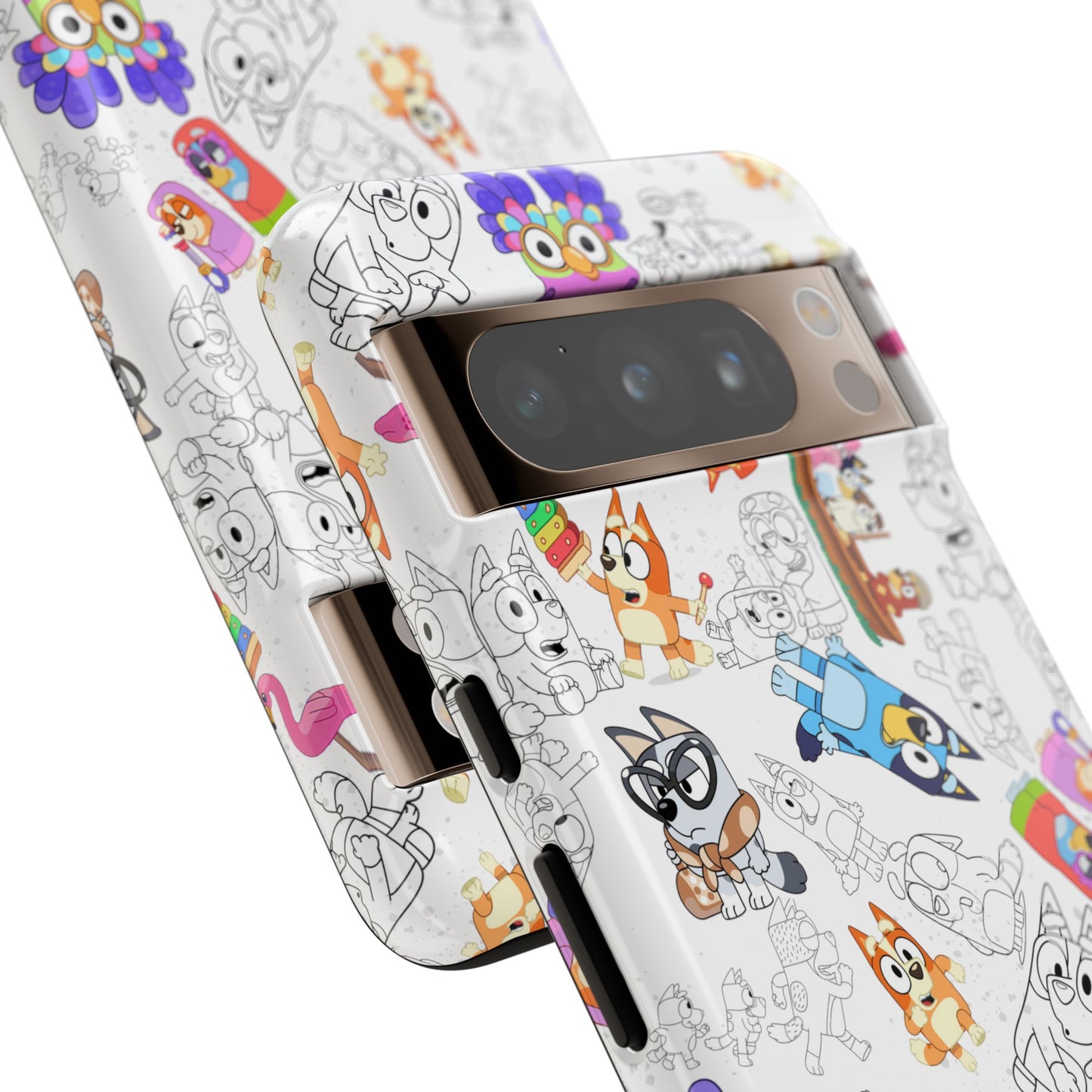 Bluey Muffin Bingo Phone Case Android Janet and Rita Grannies Grouchy Granny Unicorse