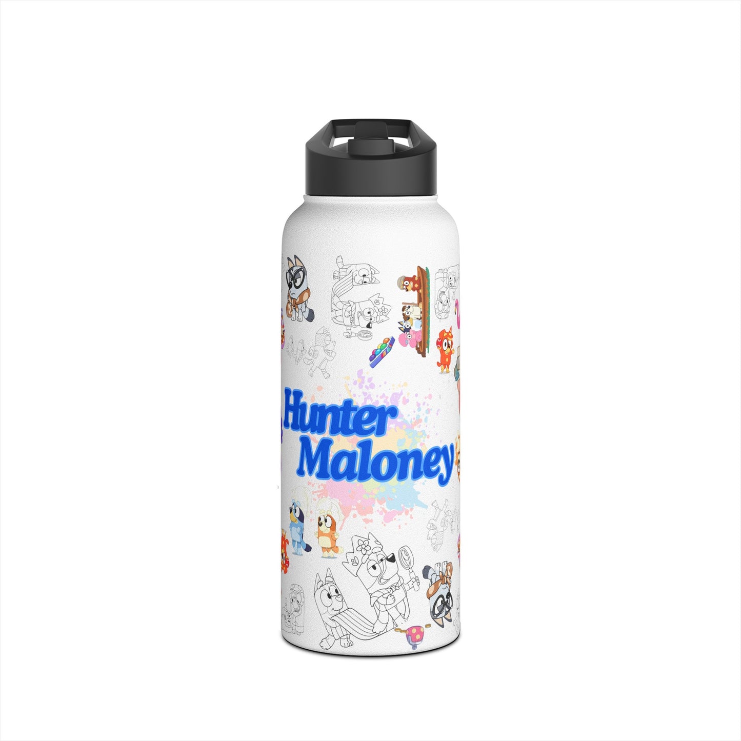 Custom Bluey and Bingo Water Bottle, Stainless Steel Water Bottle