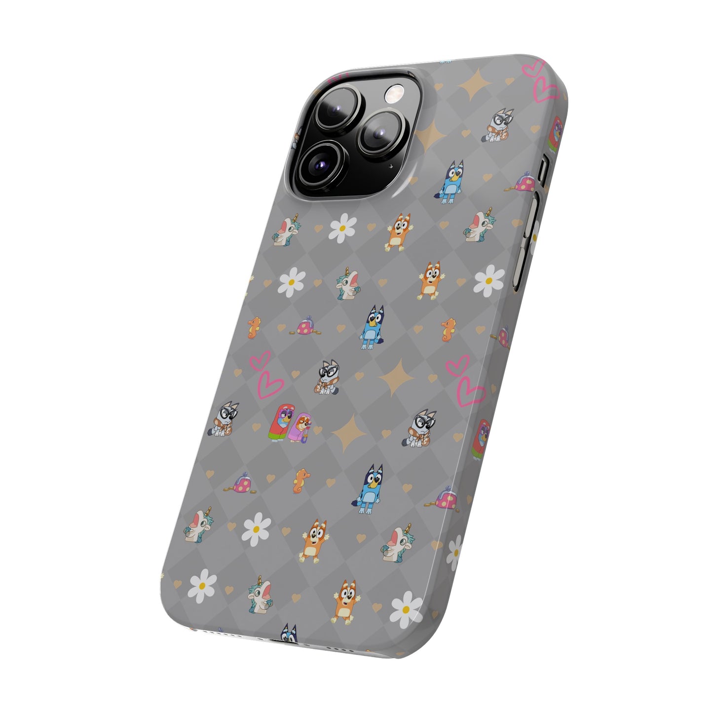 Classic Chicc Bluey and Bingo Phonecase, iPhone Bluey Characters, Muffin Grannies Unicorse Phone Case