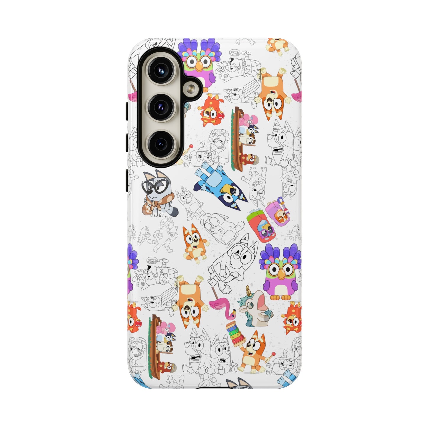 Bluey Muffin Bingo Phone Case Android Janet and Rita Grannies Grouchy Granny Unicorse