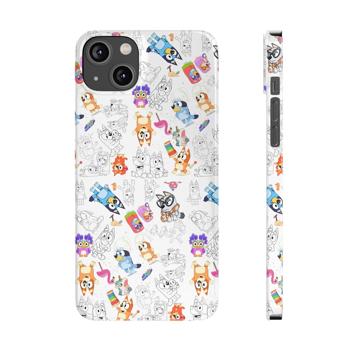 Bluey Bingo Phone Case, iPhone Bluey Characters, Muffin Grannies Beach Phone Case