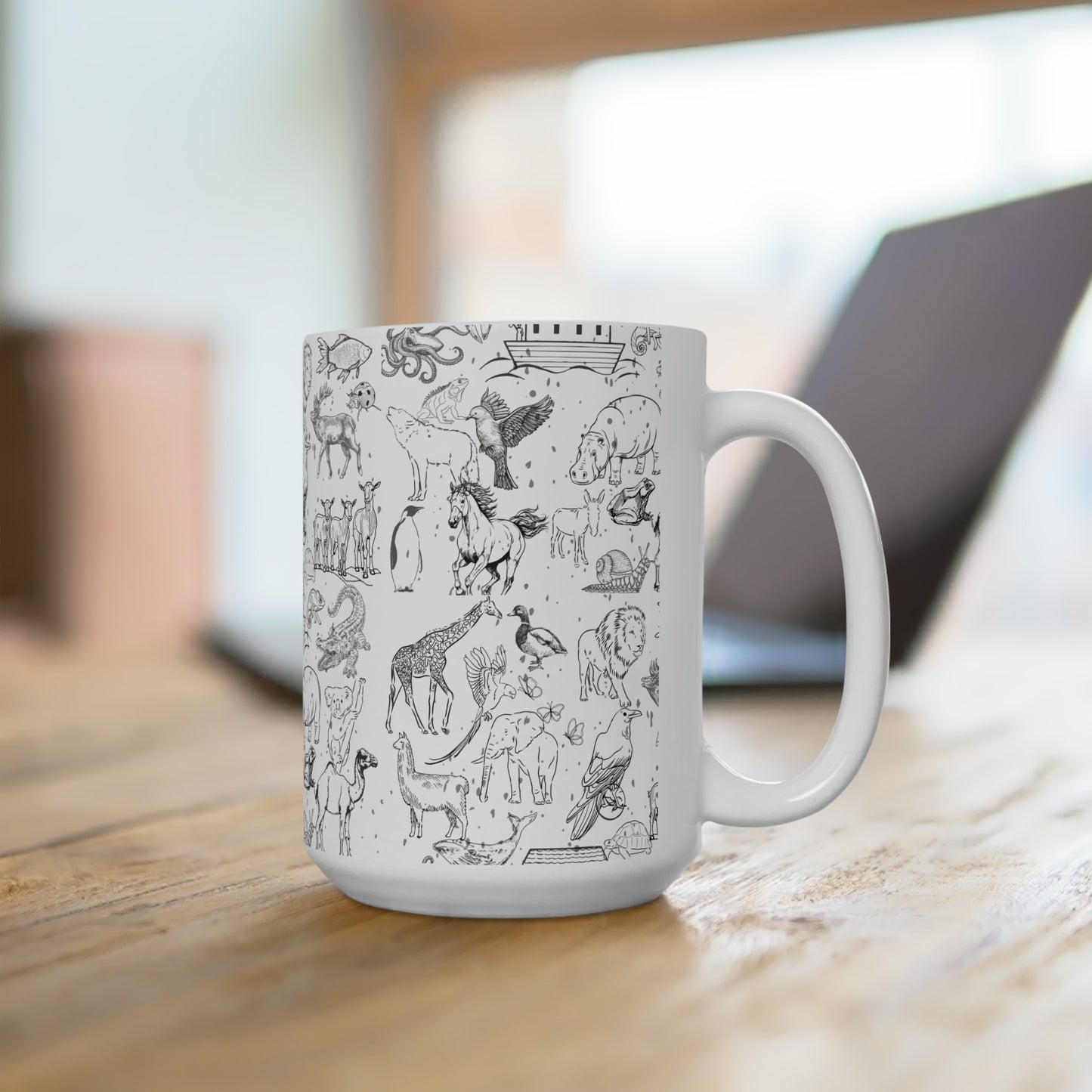 Noah's Ark Ceramic Mug 15oz