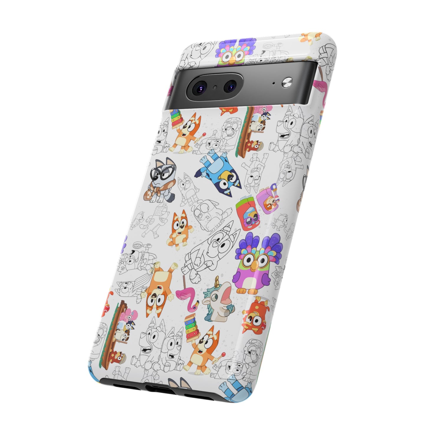 Bluey Muffin Bingo Phone Case Android Janet and Rita Grannies Grouchy Granny Unicorse