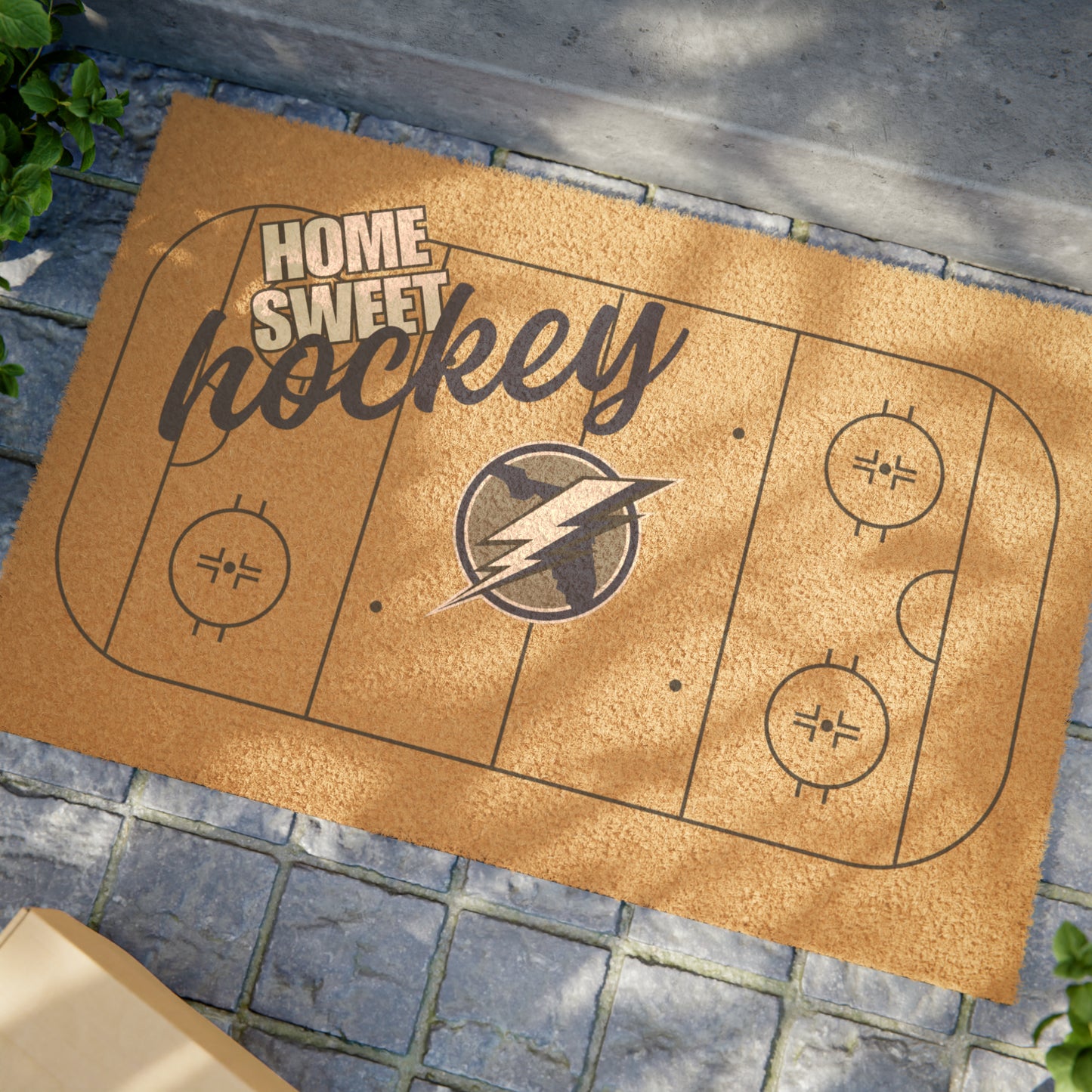 Home Sweet Hockey Doormat / Welcome Mat / Tampa Bay Doormat / Tampa Lightening Doormat / Gift for Friend / Gift for Family