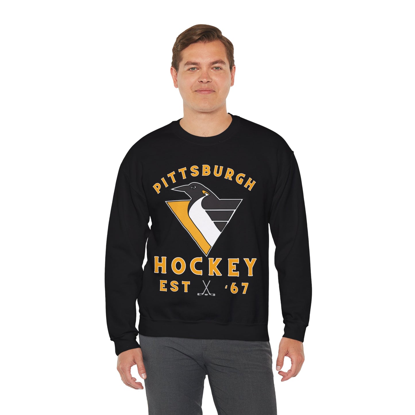 Penguins Hockey Sweatshirt, Pittsburgh Hockey Shirt, Penguins Retro Hockey Sweatshirt, Throwback Penguins Gear, NHL Hoodie