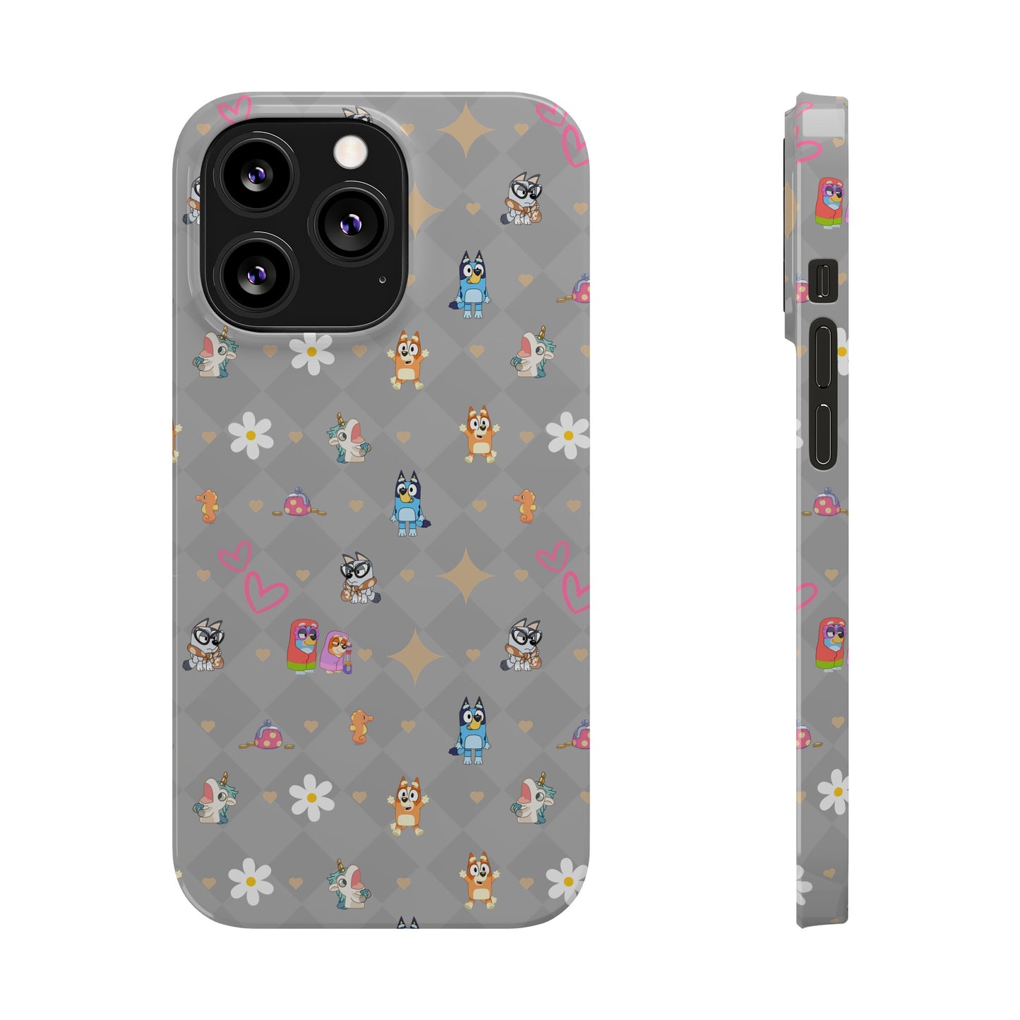 Classic Chicc Bluey and Bingo Phonecase, iPhone Bluey Characters, Muffin Grannies Unicorse Phone Case