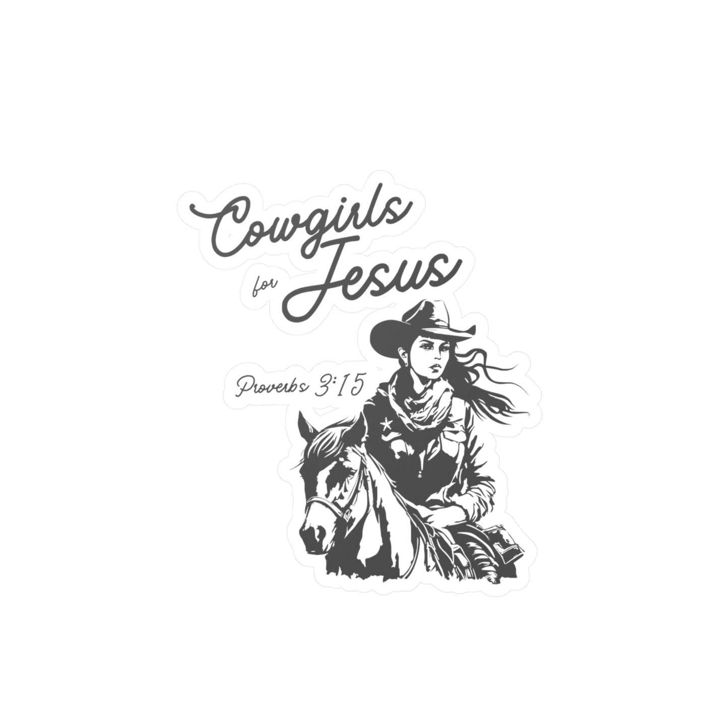 Cowgirls For Jesus Sticker, Faith Sticker, Christian Girl Sticker, Western, Country Girl, Cowgirl Sticker, Minimalist Aesthetic