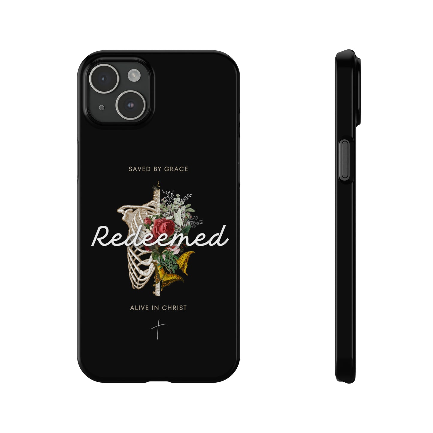 Bible Verses Phone Case Minimalist, Christian Aesthetic iPhone Cases, Redeemed Jesus Phone Case, Vintage Tattoo Style