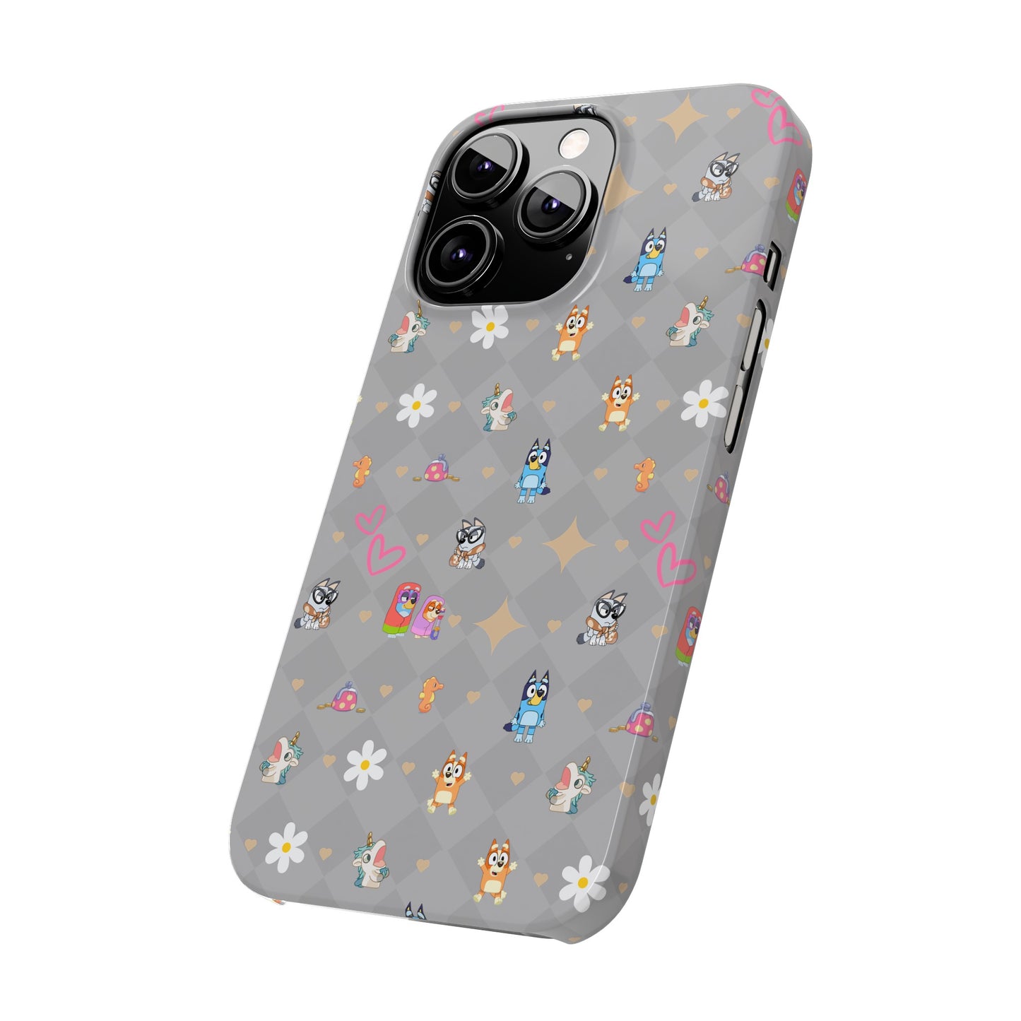 Classic Chicc Bluey and Bingo Phonecase, iPhone Bluey Characters, Muffin Grannies Unicorse Phone Case