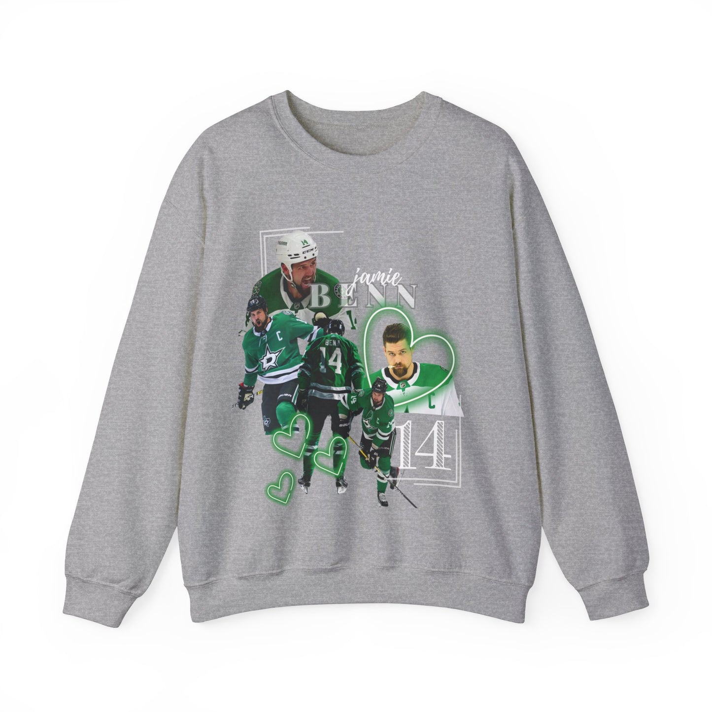 Jamie Benn Vintage Dallas Sweatshirt, Dallas Stars Distressed Crewneck, Benn 14, Stars, Men and Womens Sweatshirt, Unisex Fit