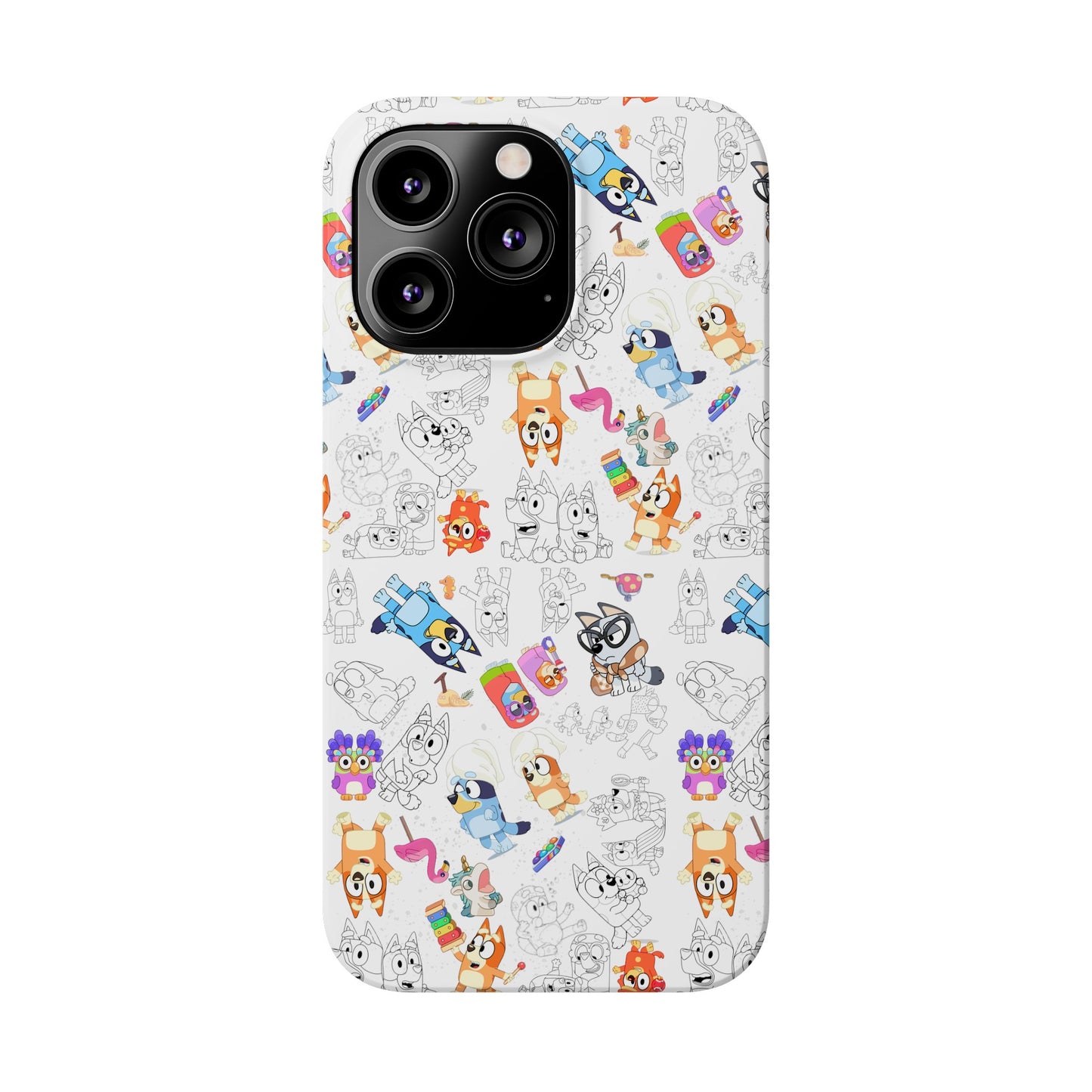 Bluey Bingo Phone Case, iPhone Bluey Characters, Muffin Grannies Beach Phone Case