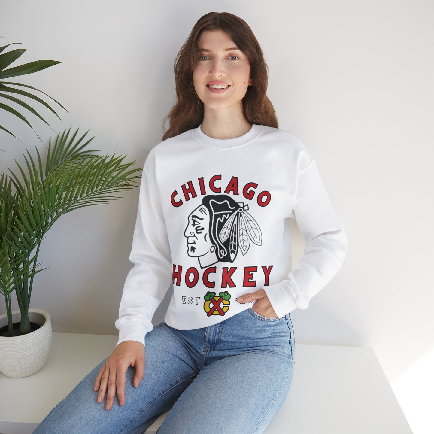 Blackhawks Hockey Sweatshirt, Chicago Hockey Shirt, Blackhawks Retro Hockey Sweatshirt, Chicago Fan Gear, NHL Hoodie