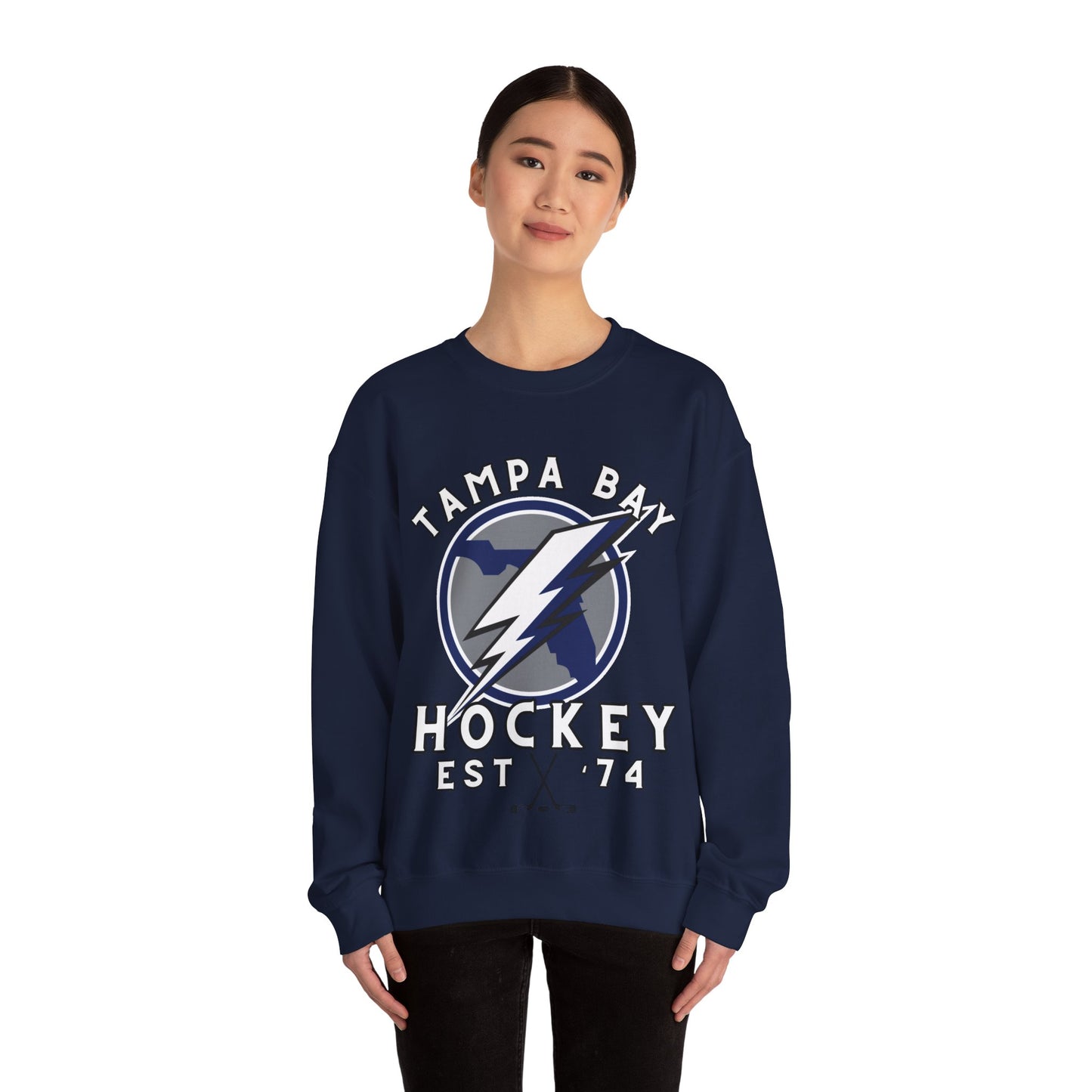 Tampa Sweatshirt - Lightening Hockey Sweatshirt - Retro Tampa Hockey Crewneck - Ice Hockey Sweatshirt - Vintage Tampa Sweatshirt Playoff Gear