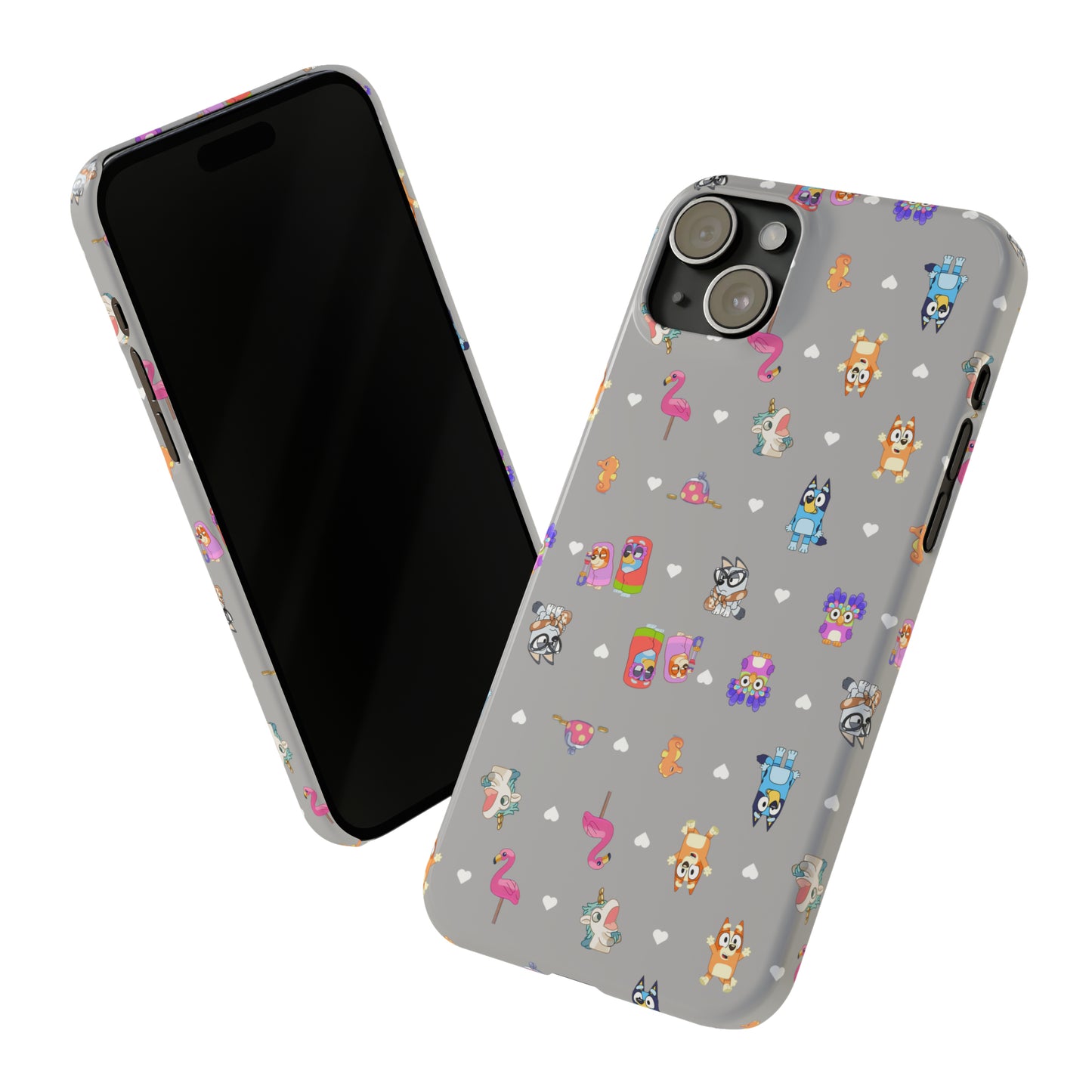 Chicc Bluey and Bingo Phonecase, iPhone Bluey Characters, Muffin Grannies Unicorse Phone Case