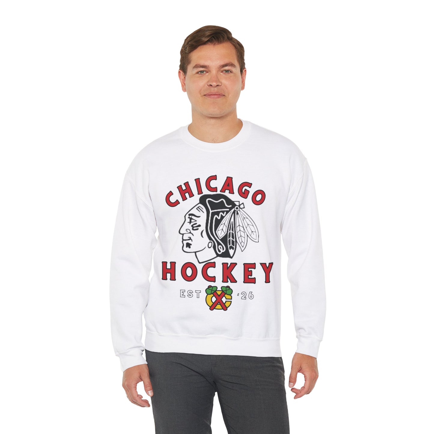 Blackhawks Hockey Sweatshirt, Chicago Hockey Shirt, Blackhawks Retro Hockey Sweatshirt, Chicago Fan Gear, NHL Hoodie