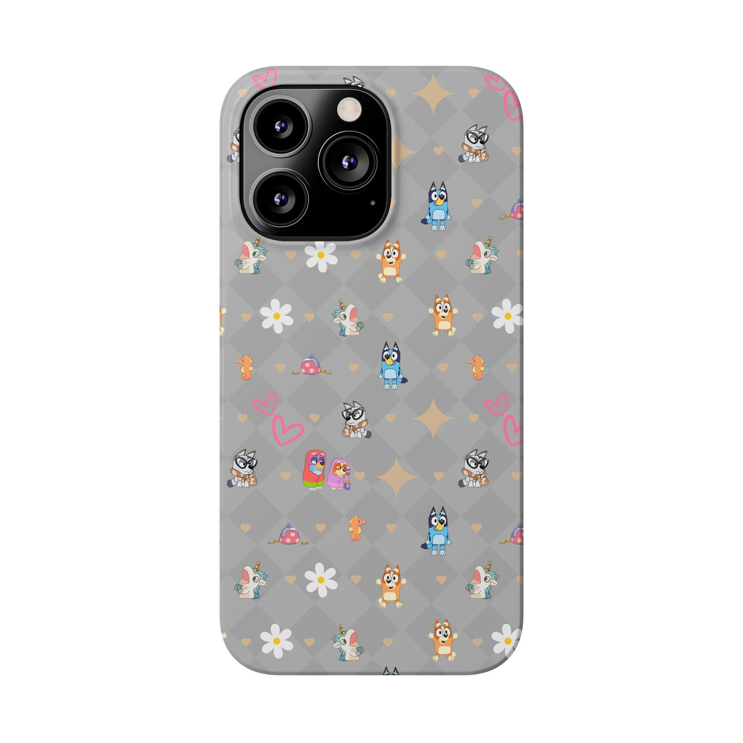 Classic Chicc Bluey and Bingo Phonecase, iPhone Bluey Characters, Muffin Grannies Unicorse Phone Case