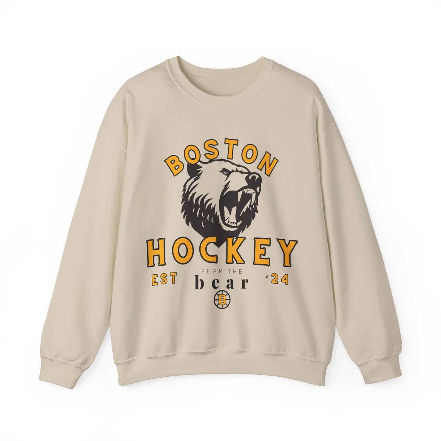 Fear the Bear Bruins Hockey Sweatshirt, Boston Hockey Shirt, Bruins Retro Hockey Sweatshirt, Boston Fan Gear, Bruins Hoodie