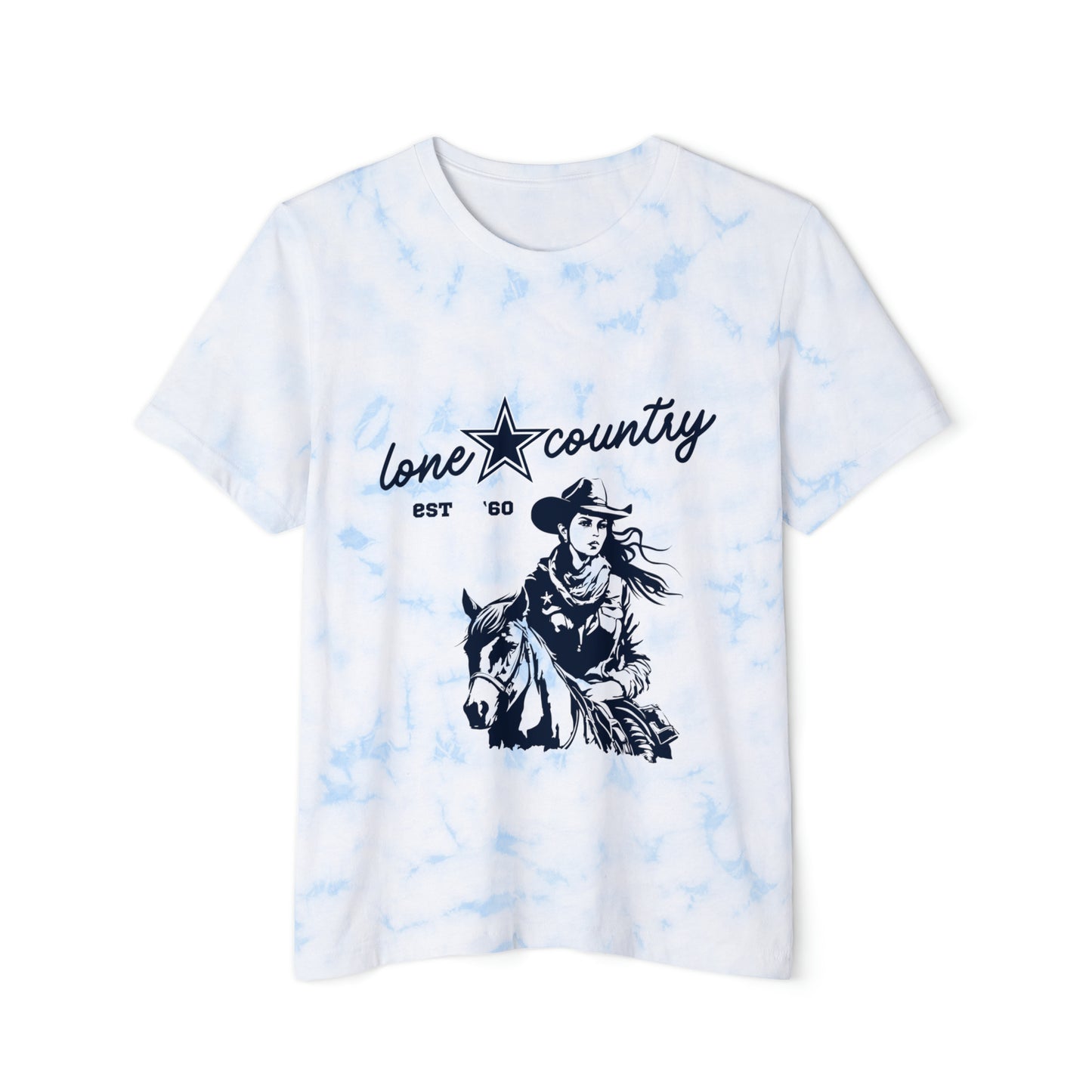 Lonestar Country, Dallas Cowboys Western Shirt, Tiedye Retro Cowboys Tee, Vintage Western NFL Tee, Cowgirls for Dallas Tee