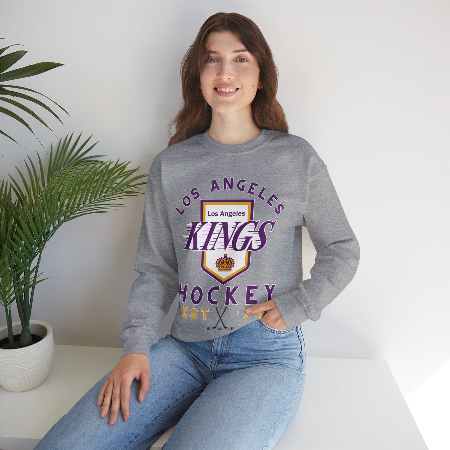 LA Kings Sweatshirt, Kings Hockey Shirt, Kings Retro Hockey Sweatshirt, Throwback LA Gear, NHL Hoodie