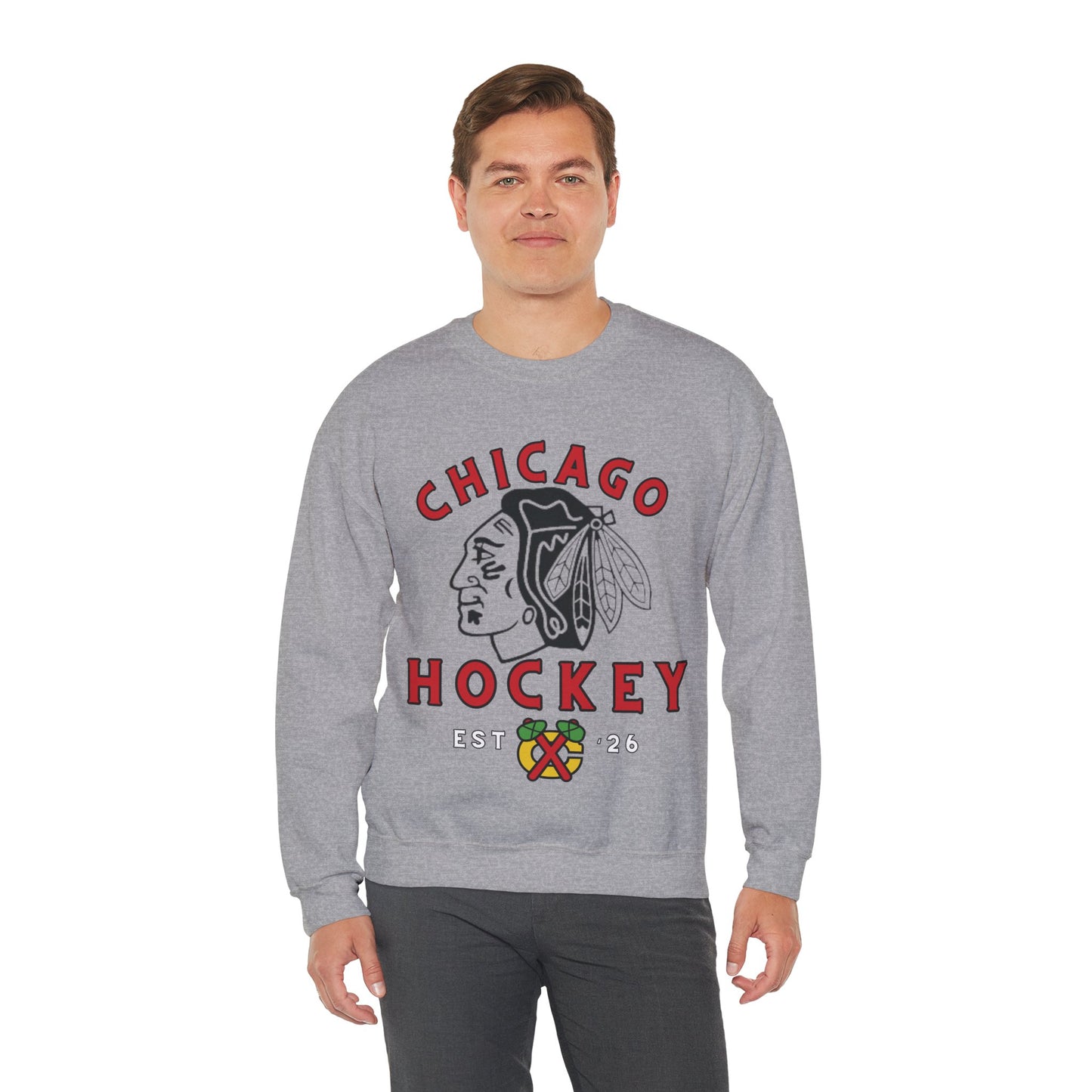 Blackhawks Hockey Sweatshirt, Chicago Hockey Shirt, Blackhawks Retro Hockey Sweatshirt, Chicago Fan Gear, NHL Hoodie