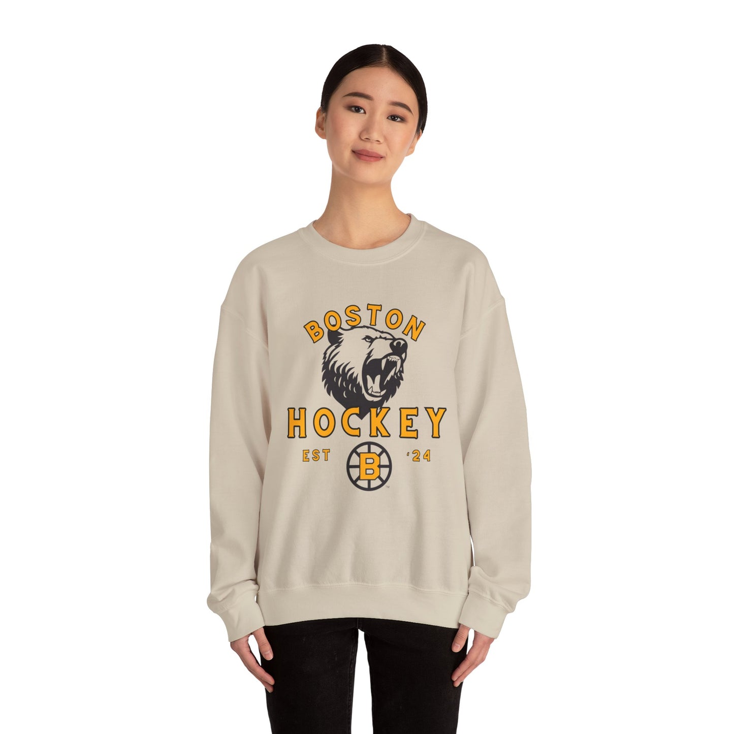 Custom Bruins/ Cancer Awareness Support Sweater