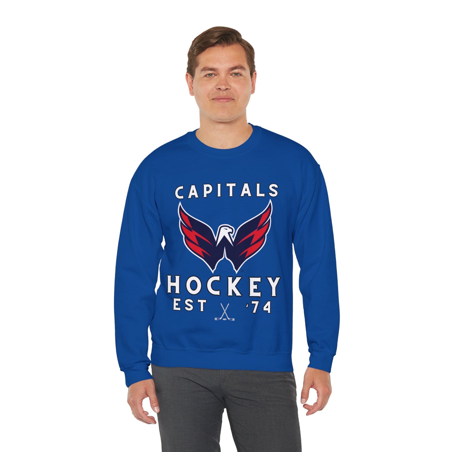 Capitals Hockey Sweatshirt, Washington DC Hockey Shirt, Capitals Retro Hockey Sweatshirt, Throwback Capitals Gear, NHL Hoodie