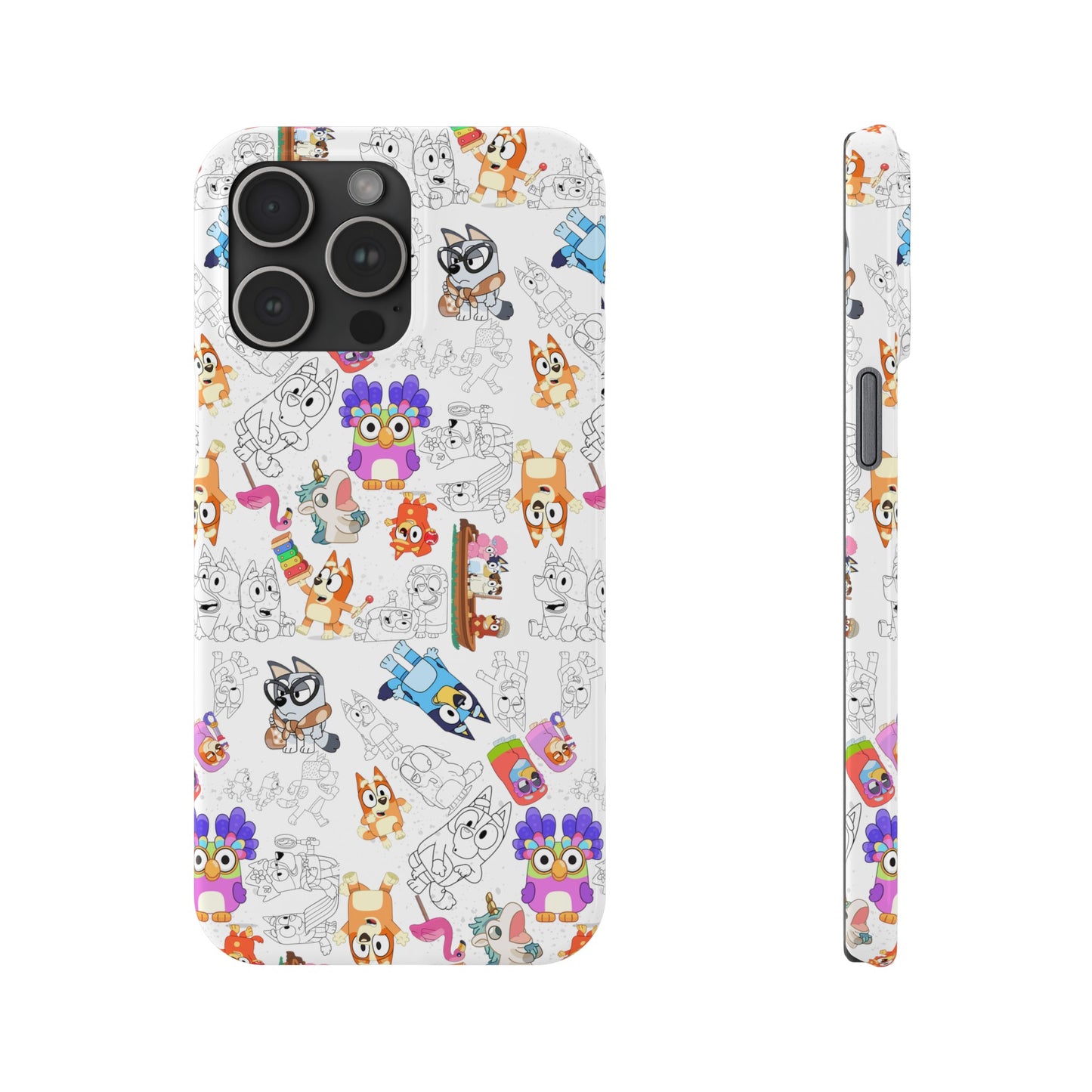 Bluey Bingo Phone Case, iPhone Bluey Characters, Muffin Grannies Unicorse Phone Case