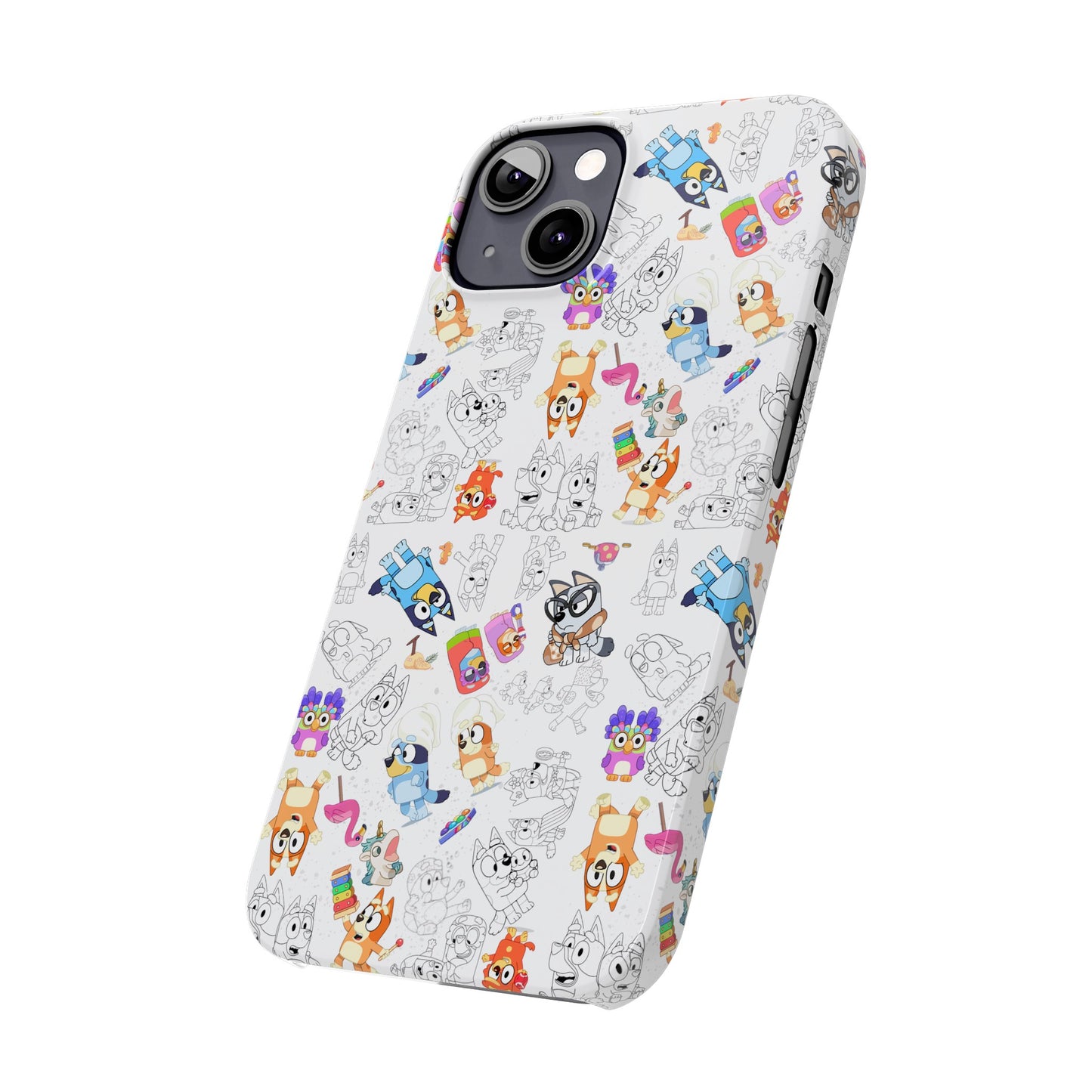 Bluey Bingo Phone Case, iPhone Bluey Characters, Muffin Grannies Beach Phone Case