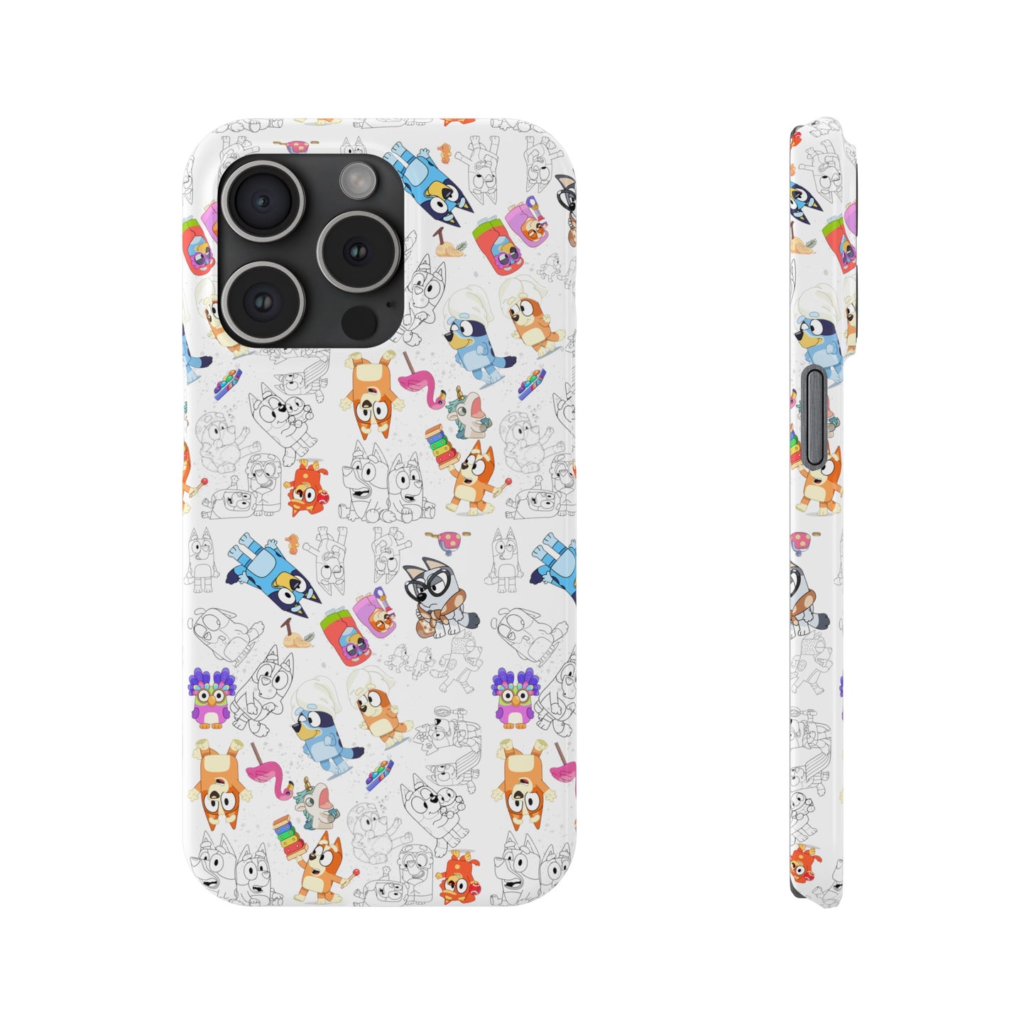 Bluey Bingo Phone Case, iPhone Bluey Characters, Muffin Grannies Beach Phone Case