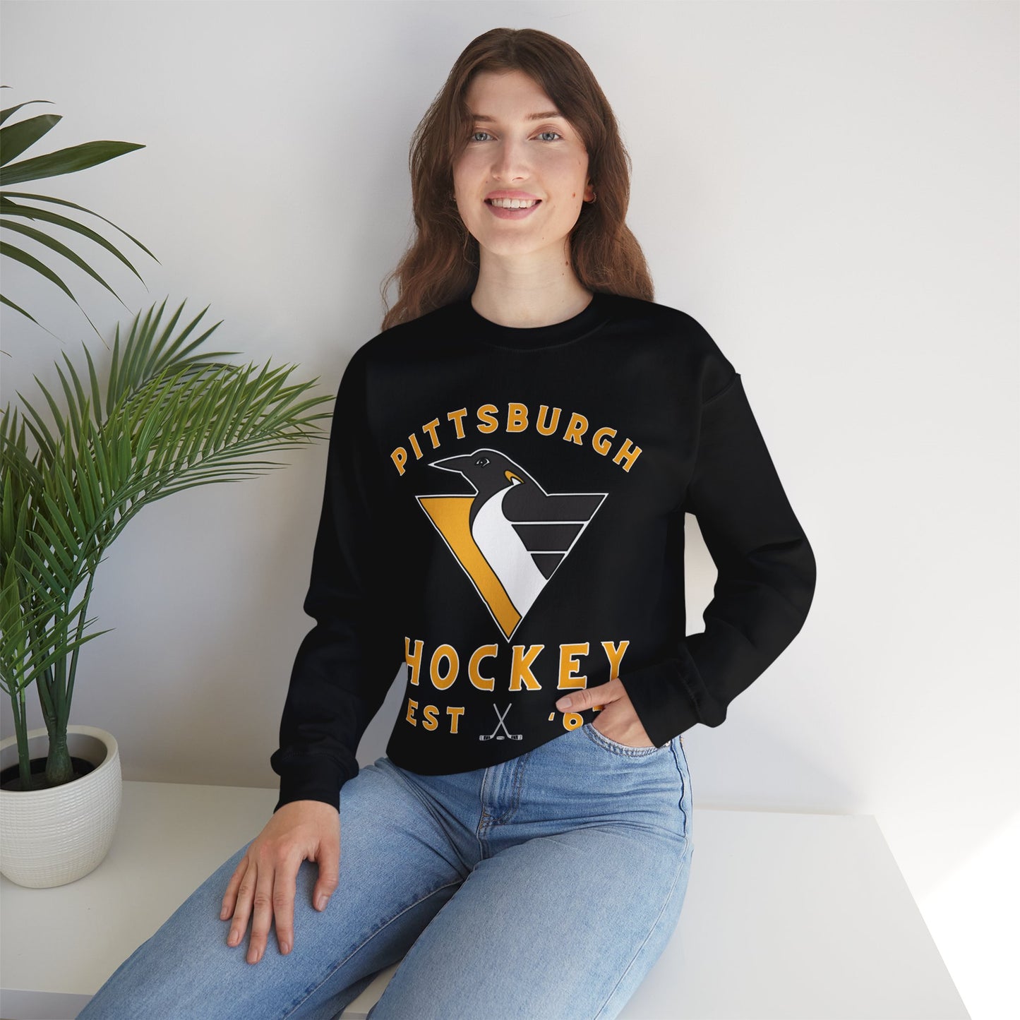 Penguins Hockey Sweatshirt, Pittsburgh Hockey Shirt, Penguins Retro Hockey Sweatshirt, Throwback Penguins Gear, NHL Hoodie