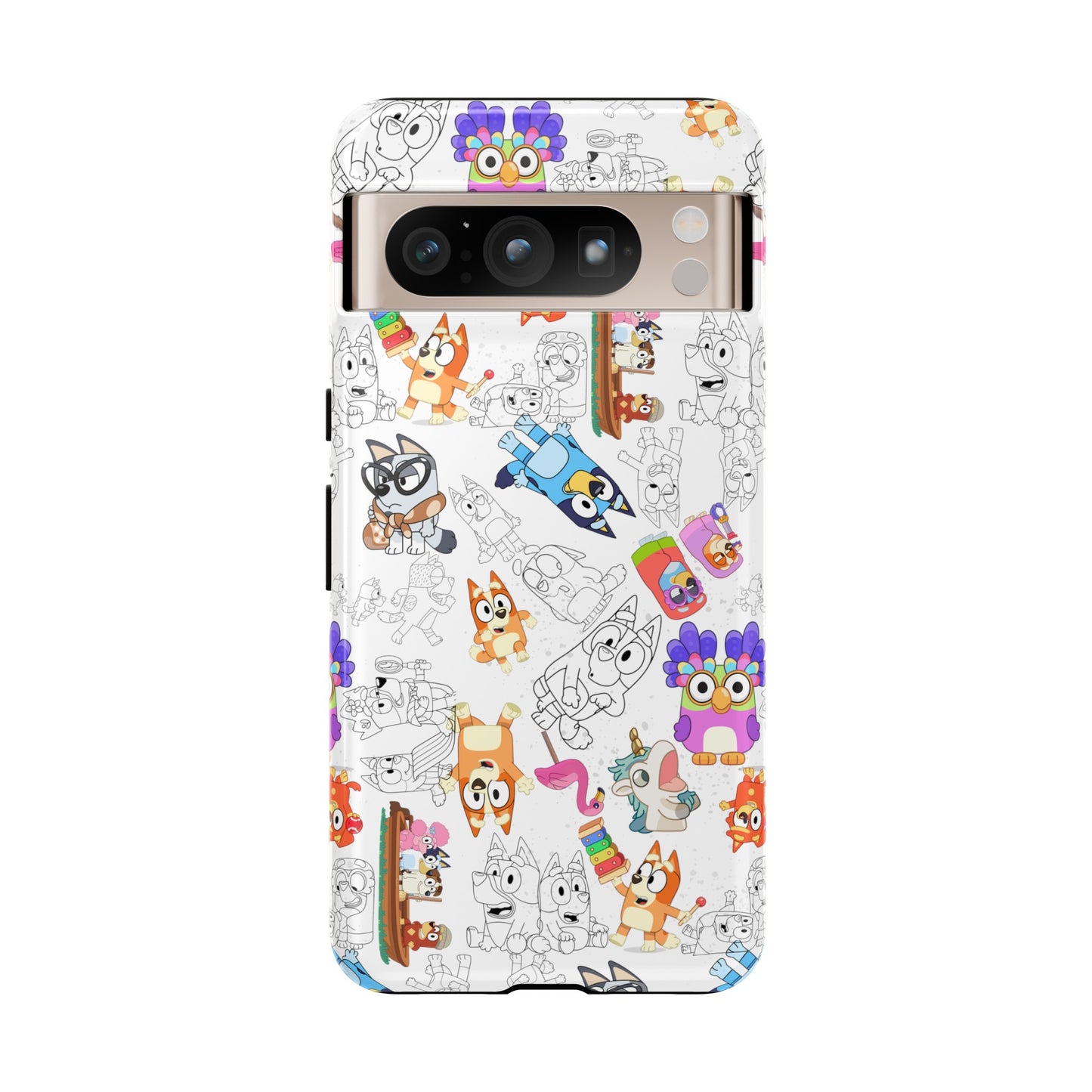 Bluey Muffin Bingo Phone Case Android Janet and Rita Grannies Grouchy Granny Unicorse