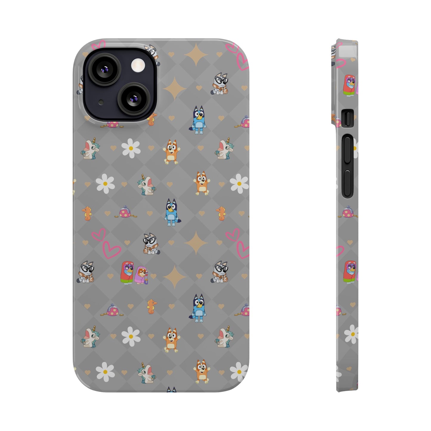 Classic Chicc Bluey and Bingo Phonecase, iPhone Bluey Characters, Muffin Grannies Unicorse Phone Case