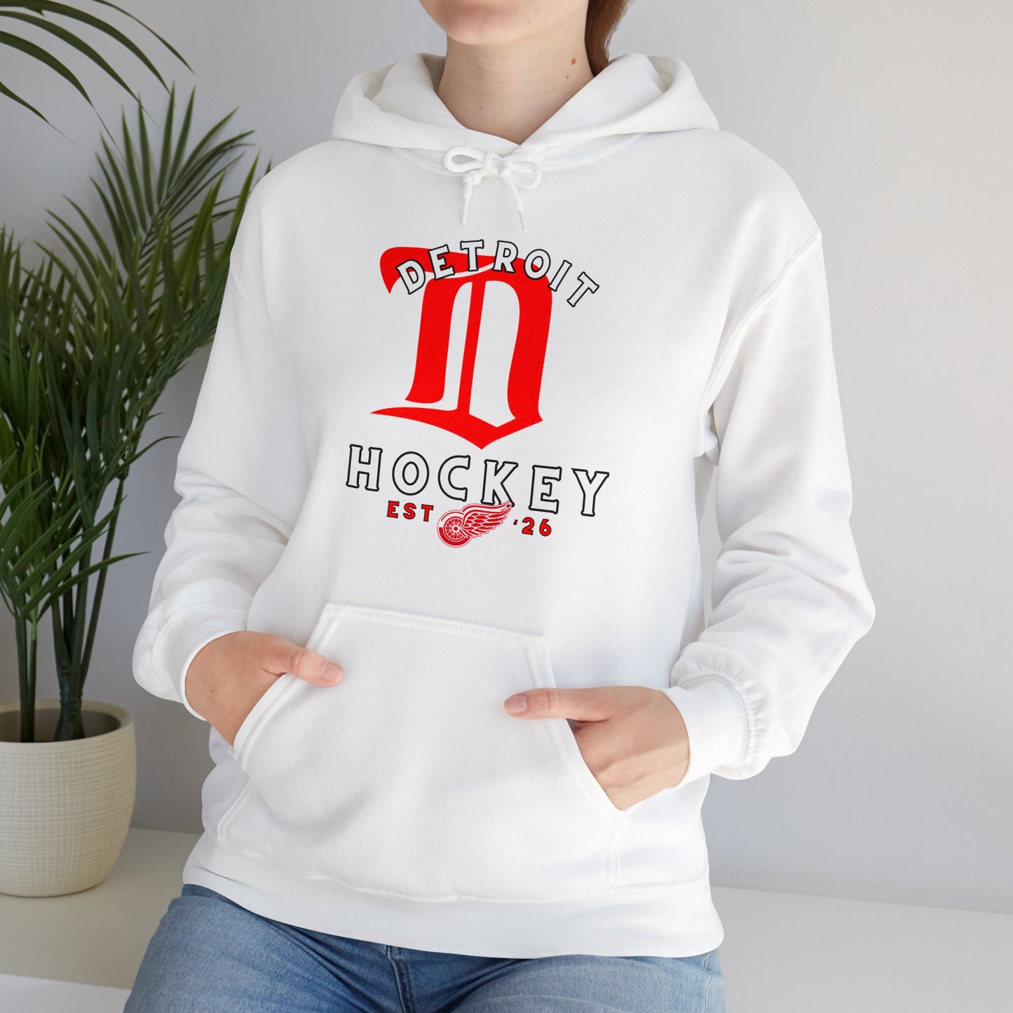 Detroit Hockey Red Wings Heavy Blend™ Hooded Sweatshirt Winged Wheel Motor City Hockey