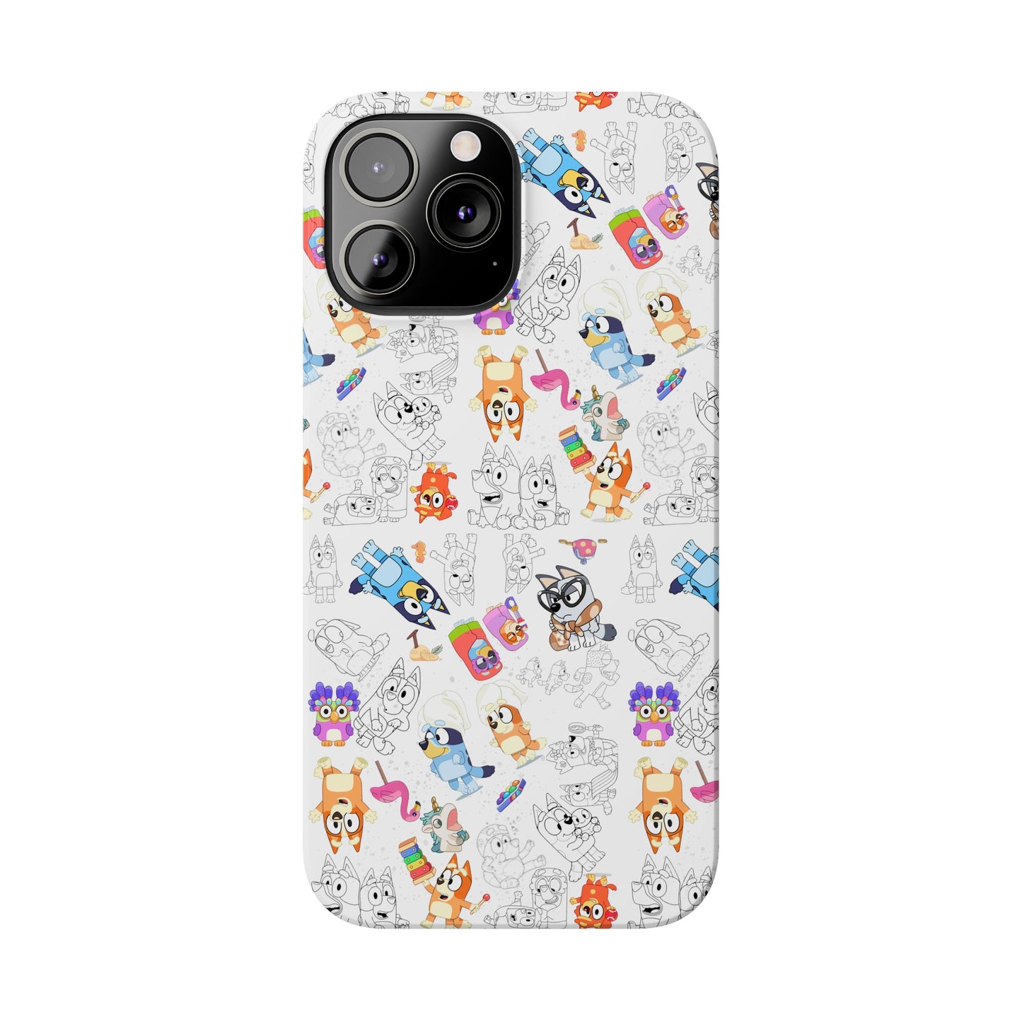 Bluey Bingo Phone Case, iPhone Bluey Characters, Muffin Grannies Beach Phone Case