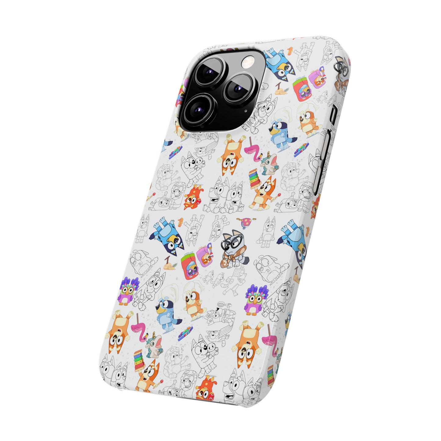 Bluey Bingo Phone Case, iPhone Bluey Characters, Muffin Grannies Beach Phone Case