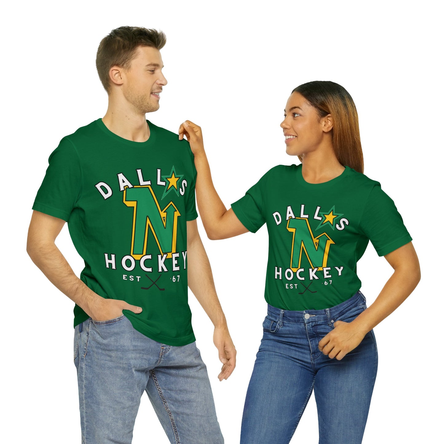 Throwback Dallas Stars Tee - Dallas Hockey Jersey Tshirt - Retro Dallas Hockey Tee - Ice Hockey- Vintage Dallas Tee Playoff Gear