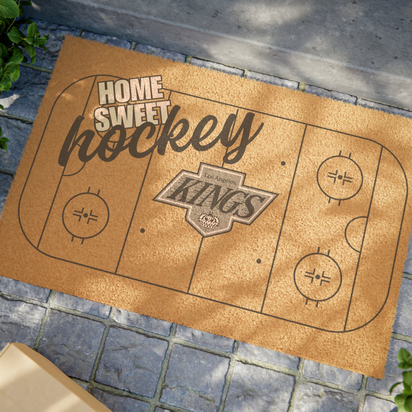 Home Sweet Hockey Doormat / Welcome Mat / LA Kings Doormat / Kings Doormat / Gift for Friend / Gift for Family