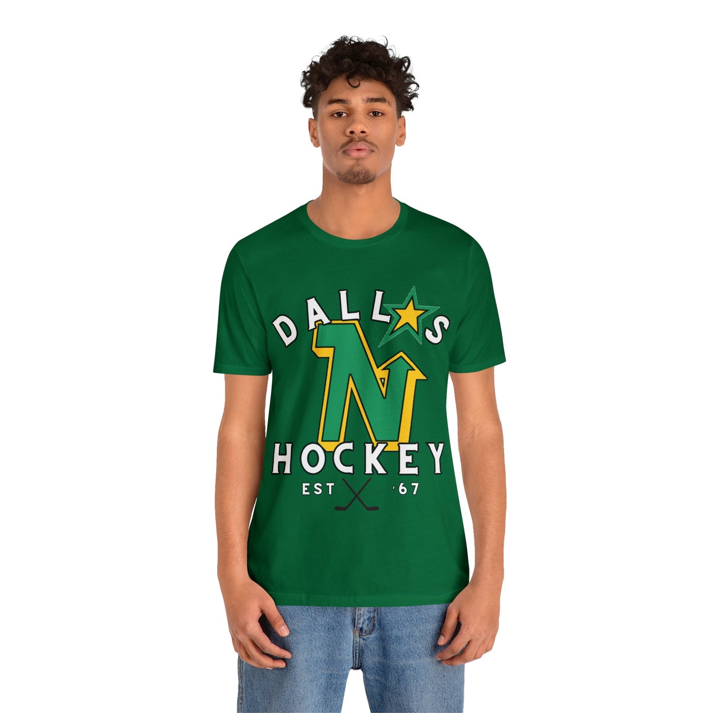 Throwback Dallas Stars Tee - Dallas Hockey Jersey Tshirt - Retro Dallas Hockey Tee - Ice Hockey- Vintage Dallas Tee Playoff Gear