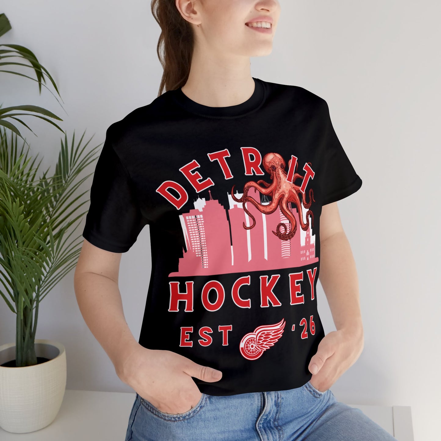 Red Wings Hockey Tee, Detroit Hockey Shirt, Red Wings Retro Hockey Sweatshirt, Detroit Fan Gear, Red Wings Hoodie